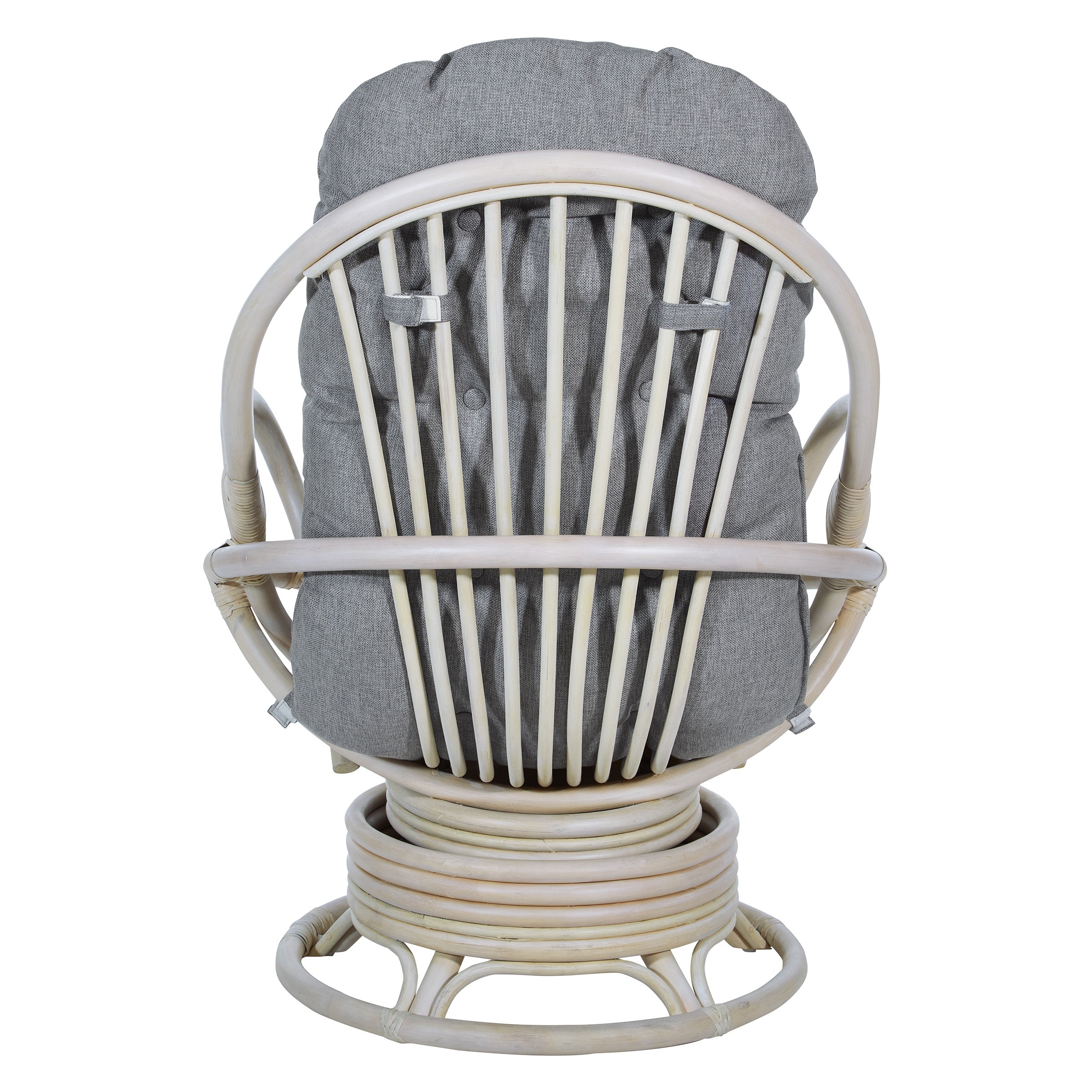 Lanai Rattan Swivel Rocker - Grey