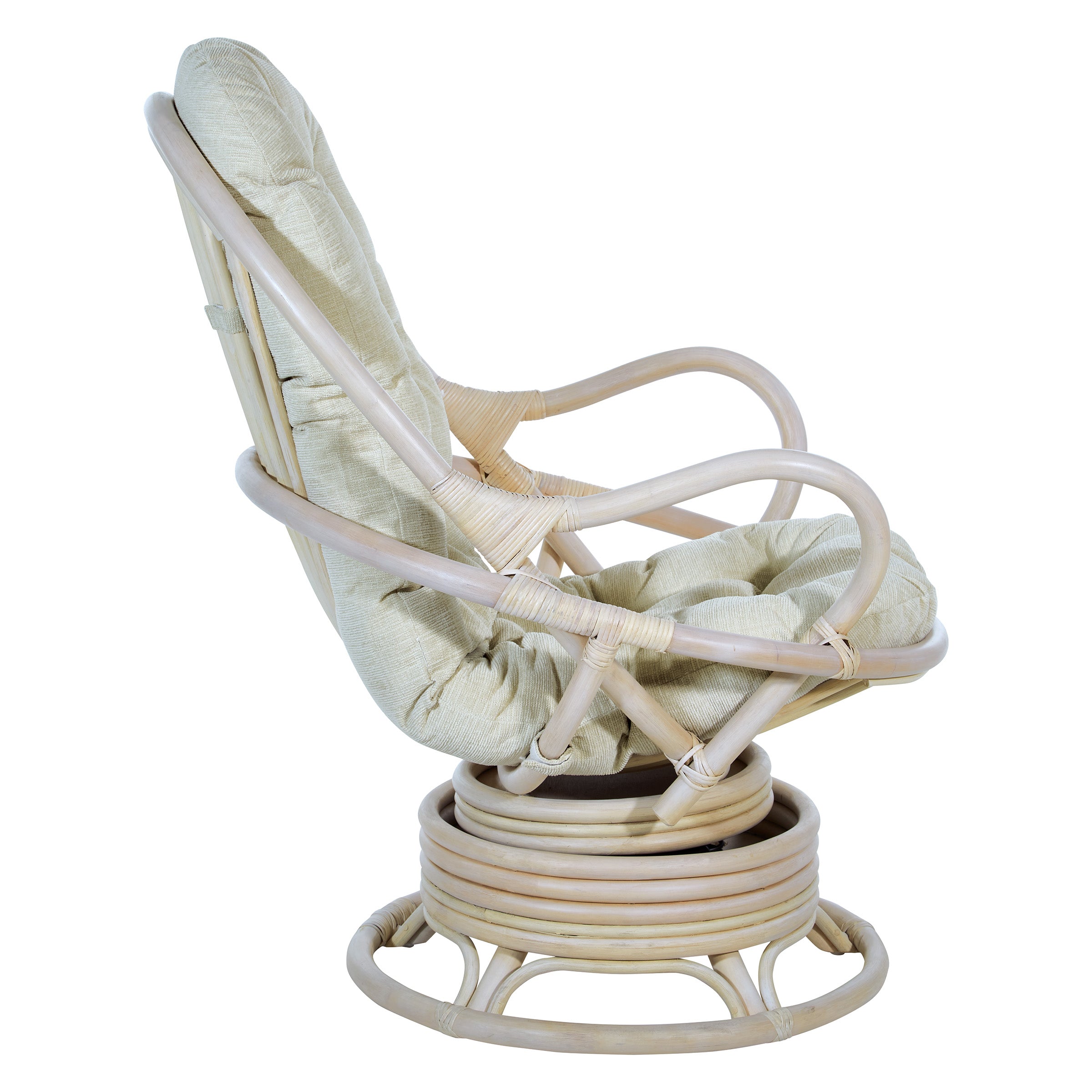 Lanai Rattan Swivel Rocker - Linen