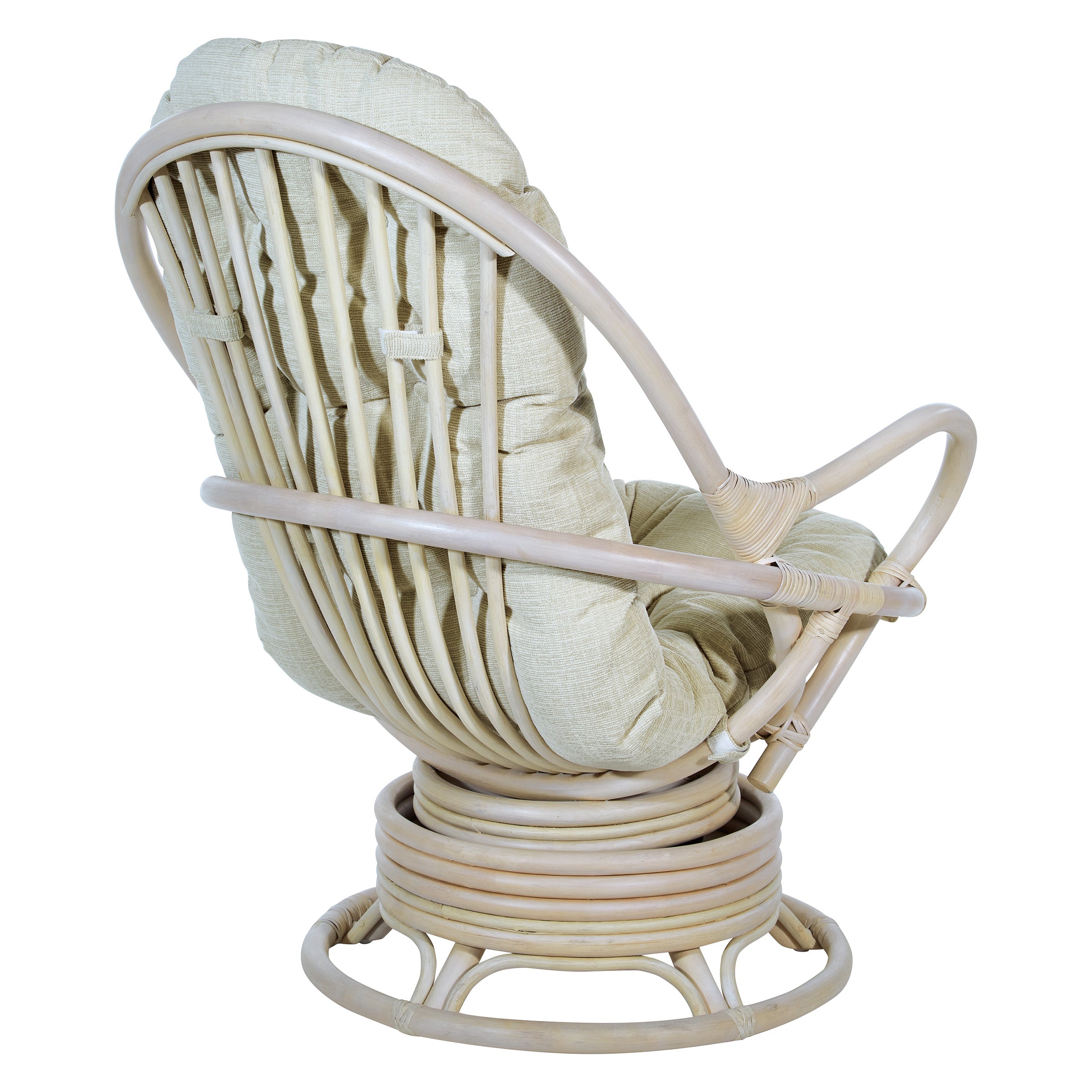 Lanai Rattan Swivel Rocker - Linen