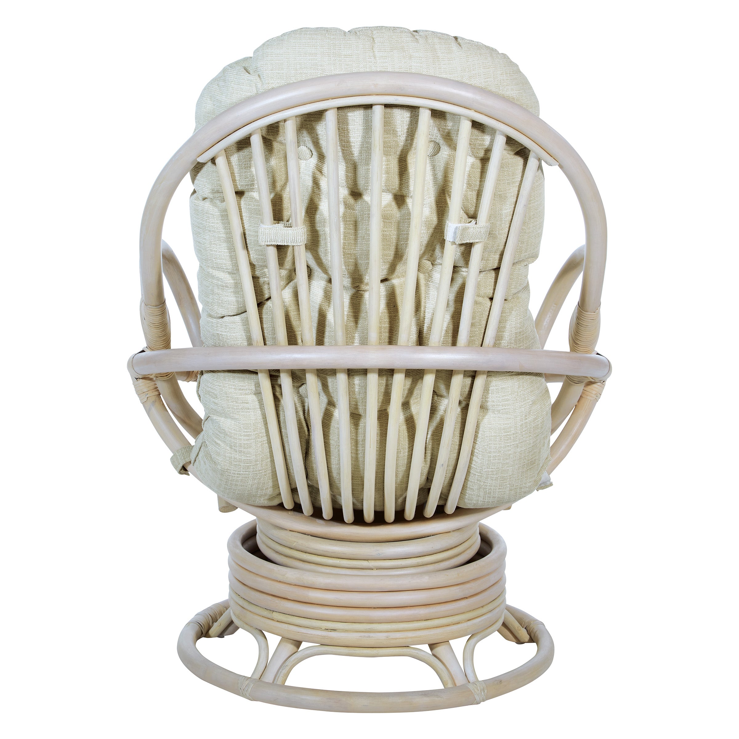 Lanai Rattan Swivel Rocker - Linen