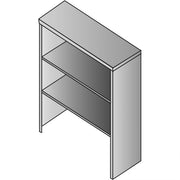 Lodi Open Hutch 30Wx12Dx36H - SLATE GREY