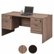 Lodi Double Pedestal Desk 60"X30" - Urban Walnut