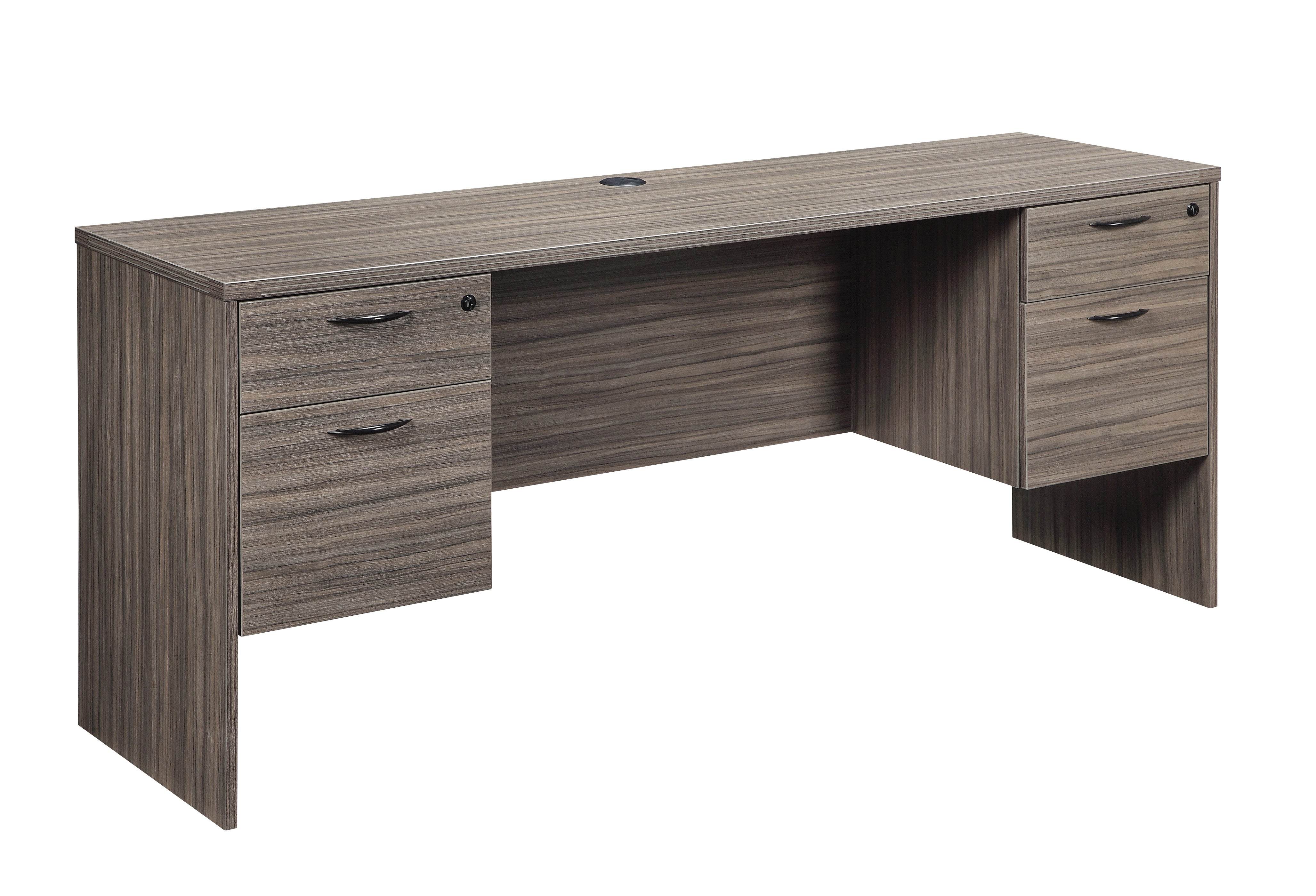 Lodi Double Pedestal Credenza 71"X20" - Urban Walnut