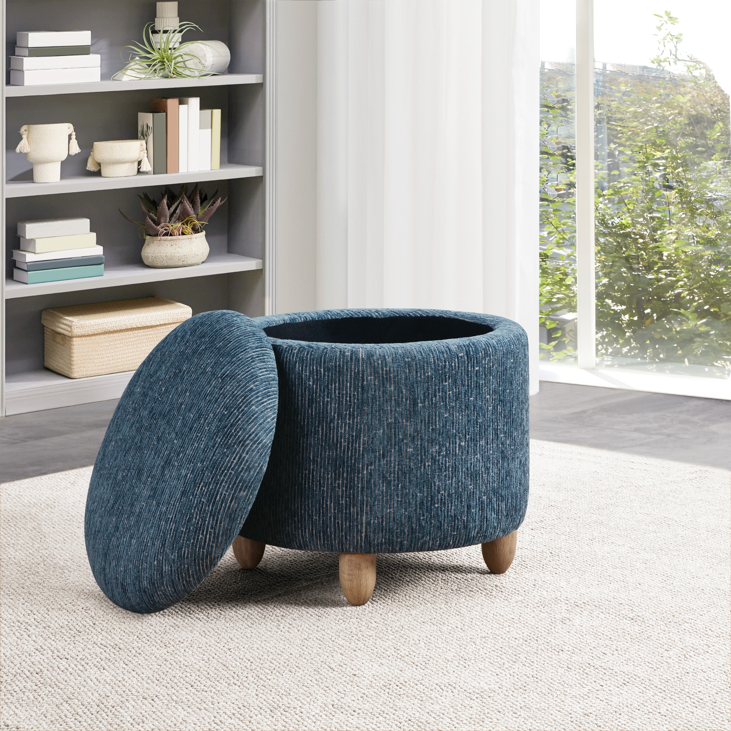 Lyra Storage Ottoman - Atlantic