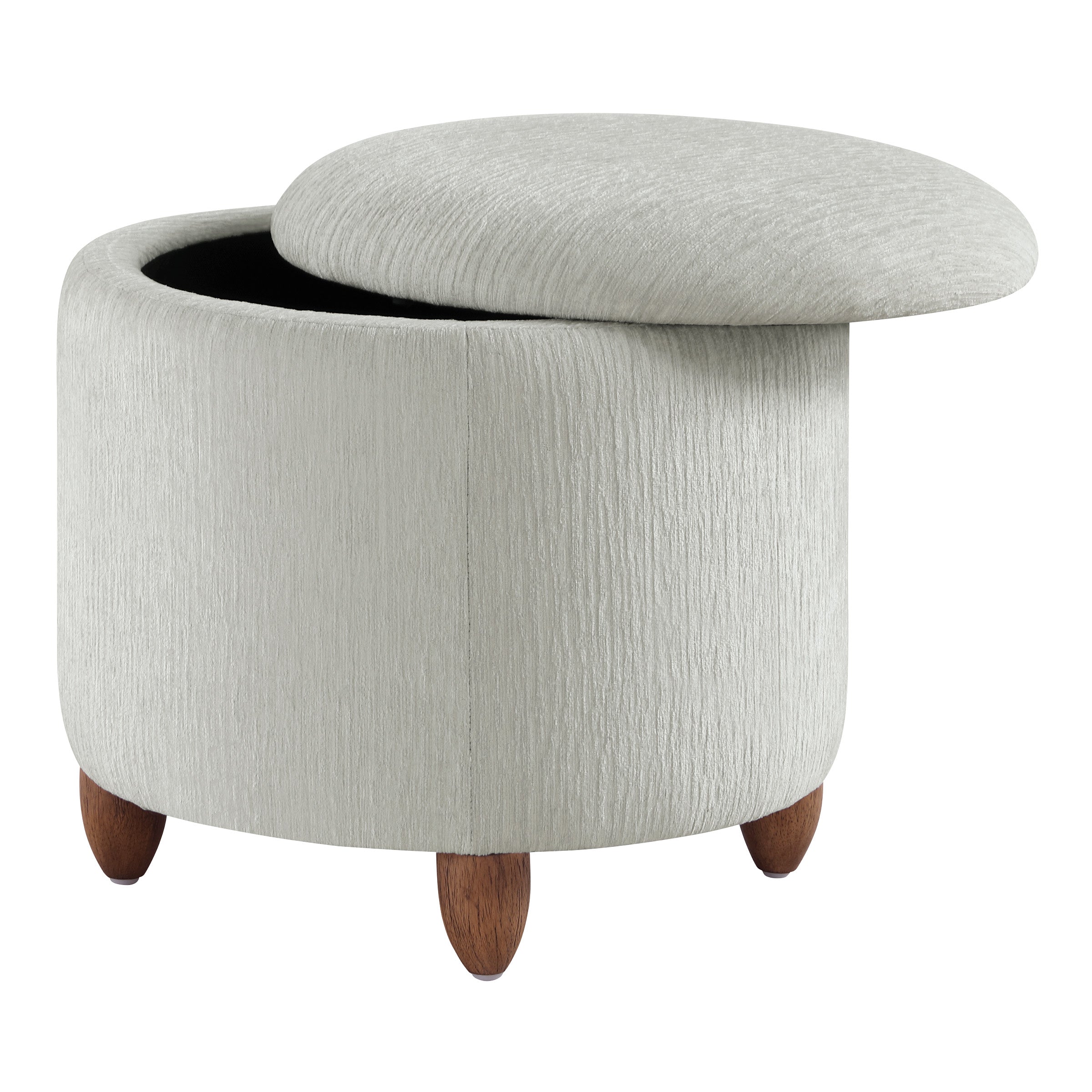 Lyra Storage Ottoman - Platinum