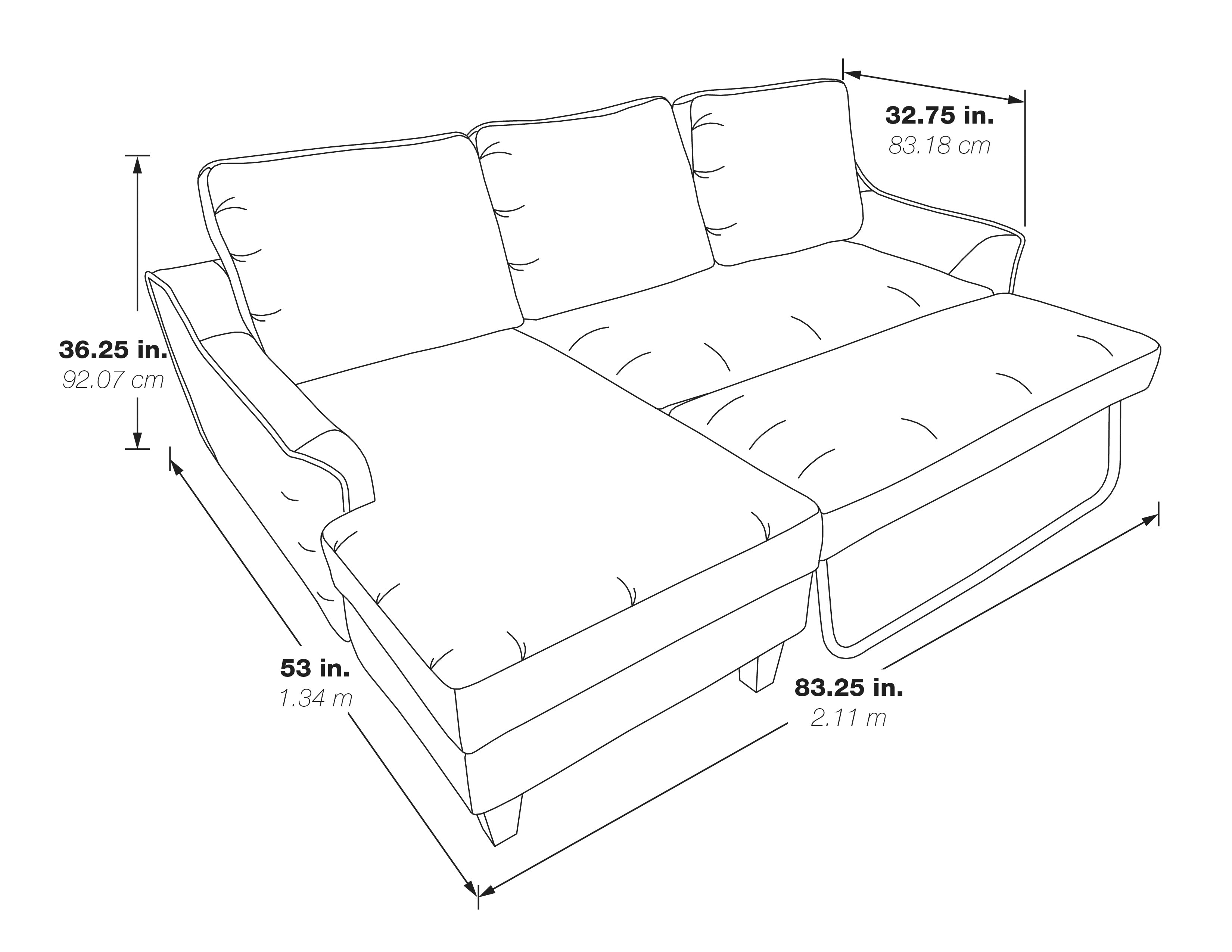 Lester Chaise Sofa - Cement