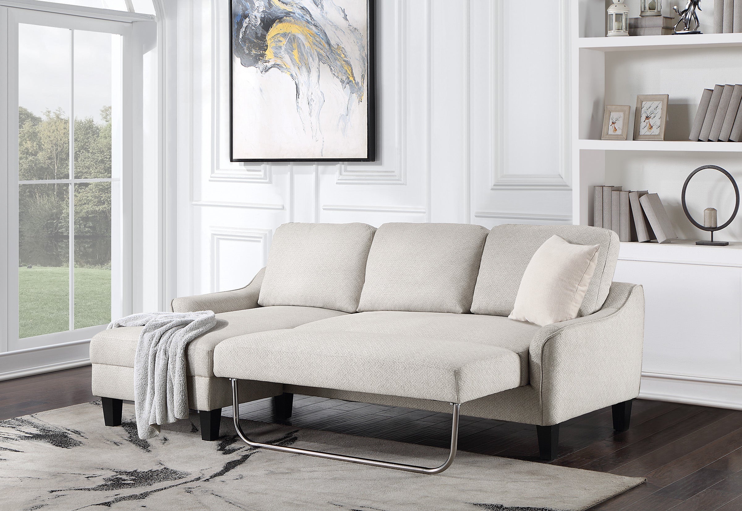 Lester Chaise Sofa - Cement