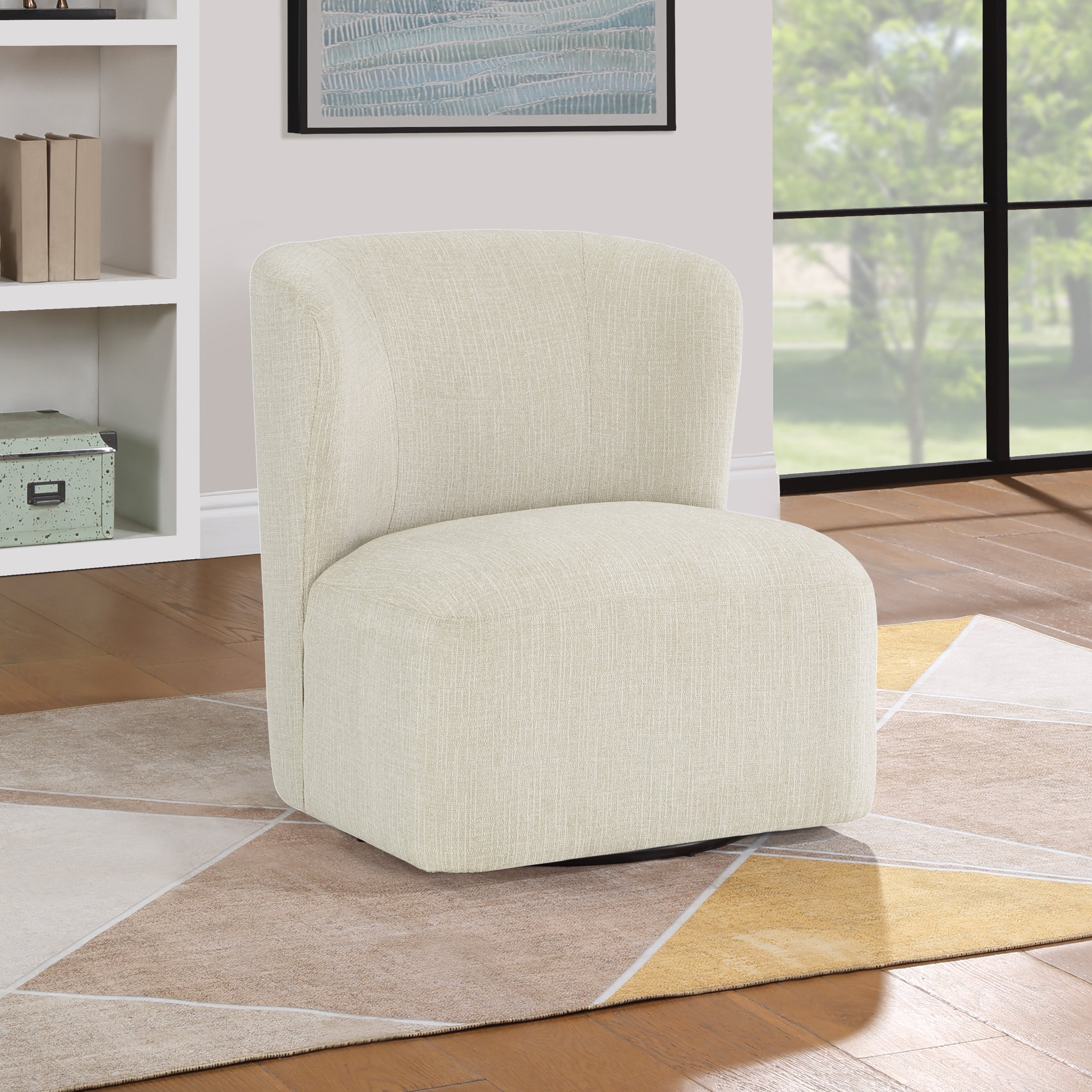 Lucia Swivel Chair - Linen
