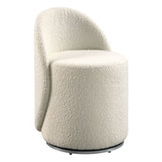 Lystra Swivel Vanity Chair - Textured Cream