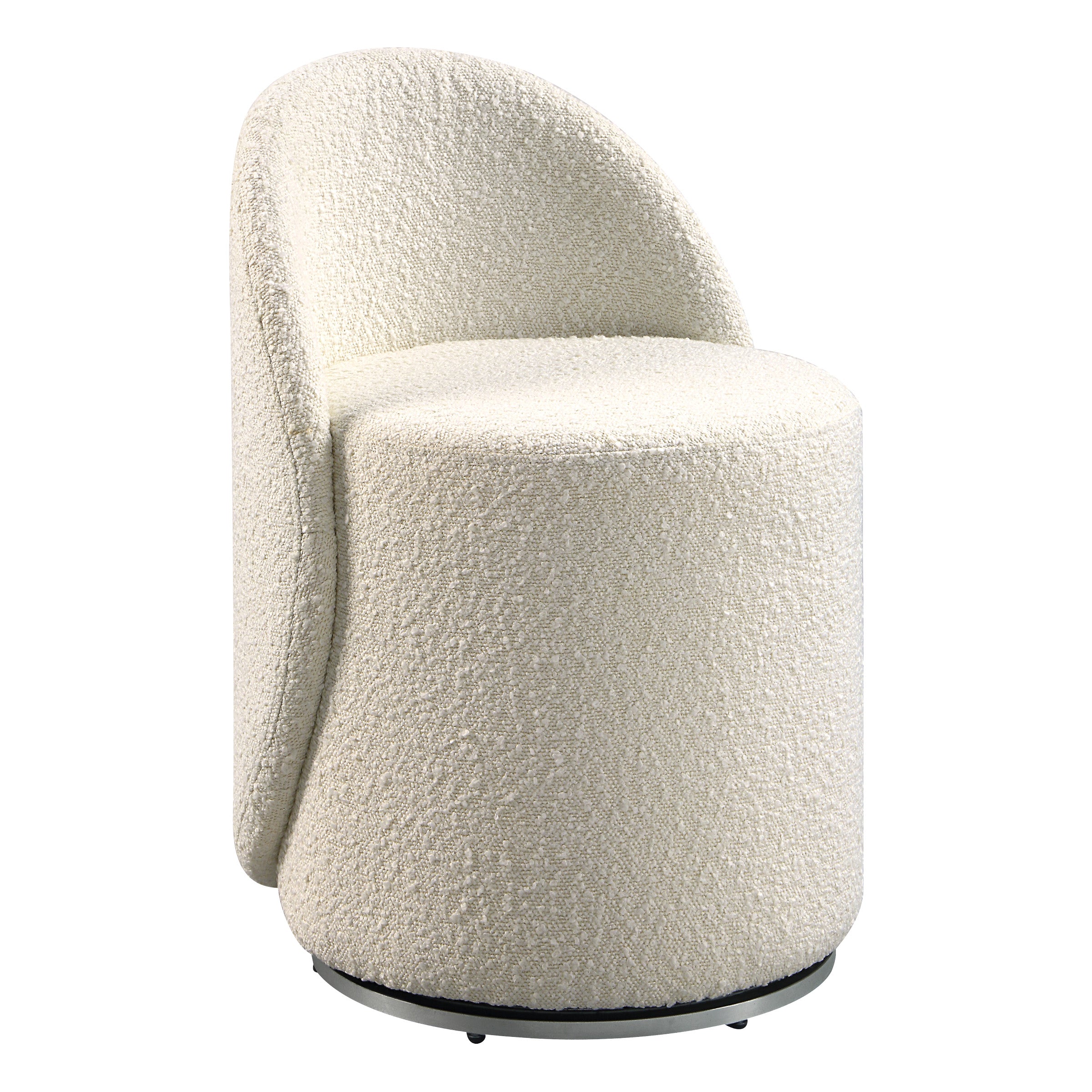 Lystra Swivel Vanity Chair - Textured Cream