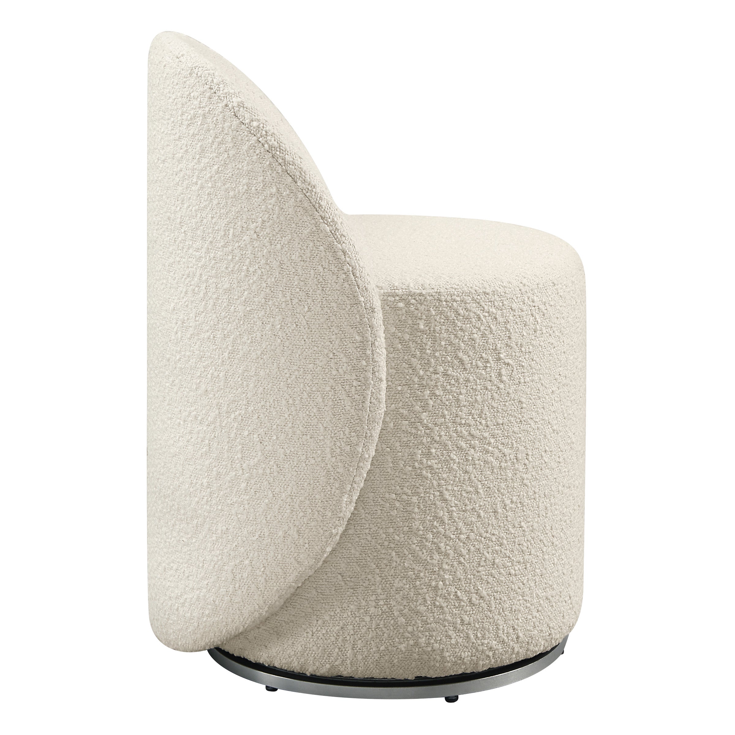 Lystra Swivel Vanity Chair - Textured Cream