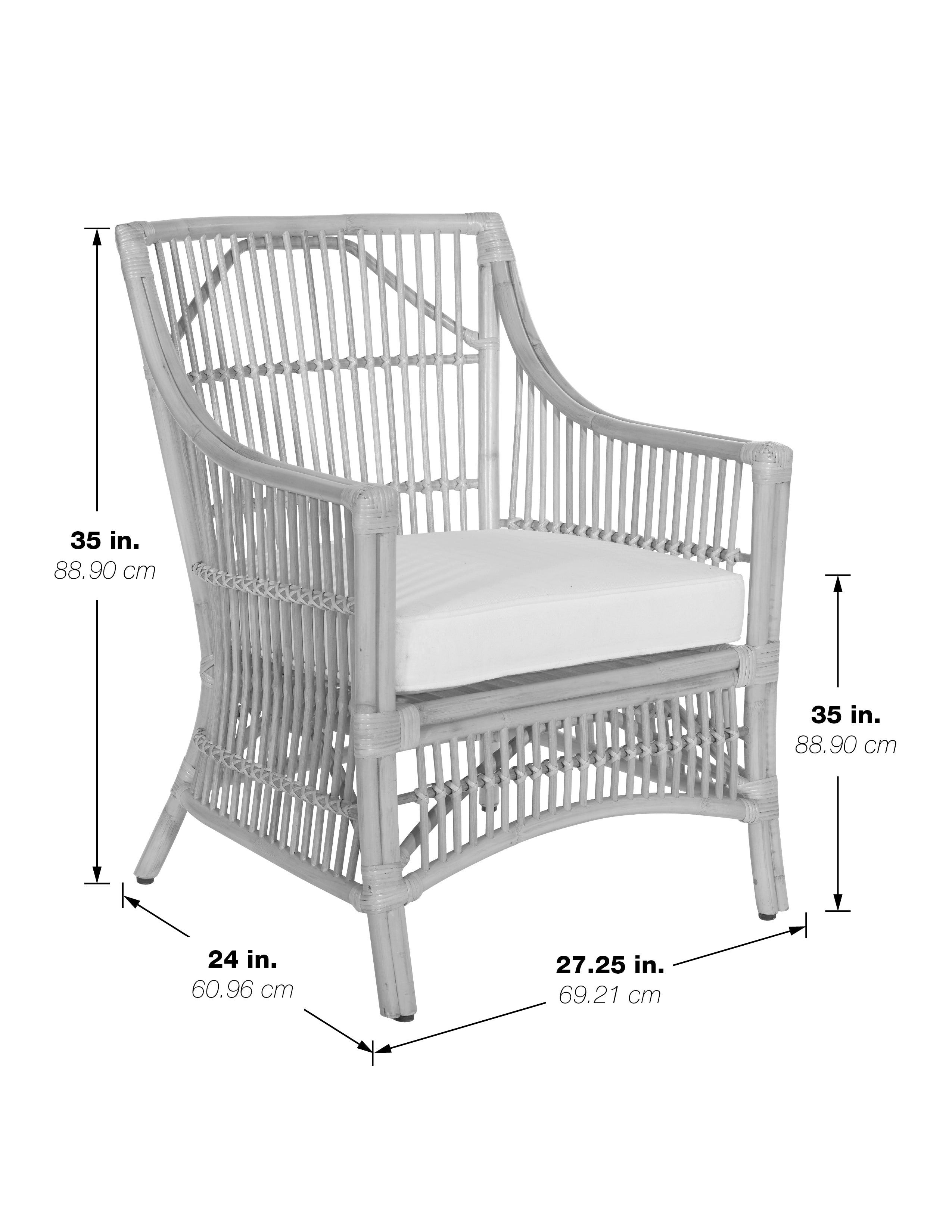 Maui Chair - Cream/Brown