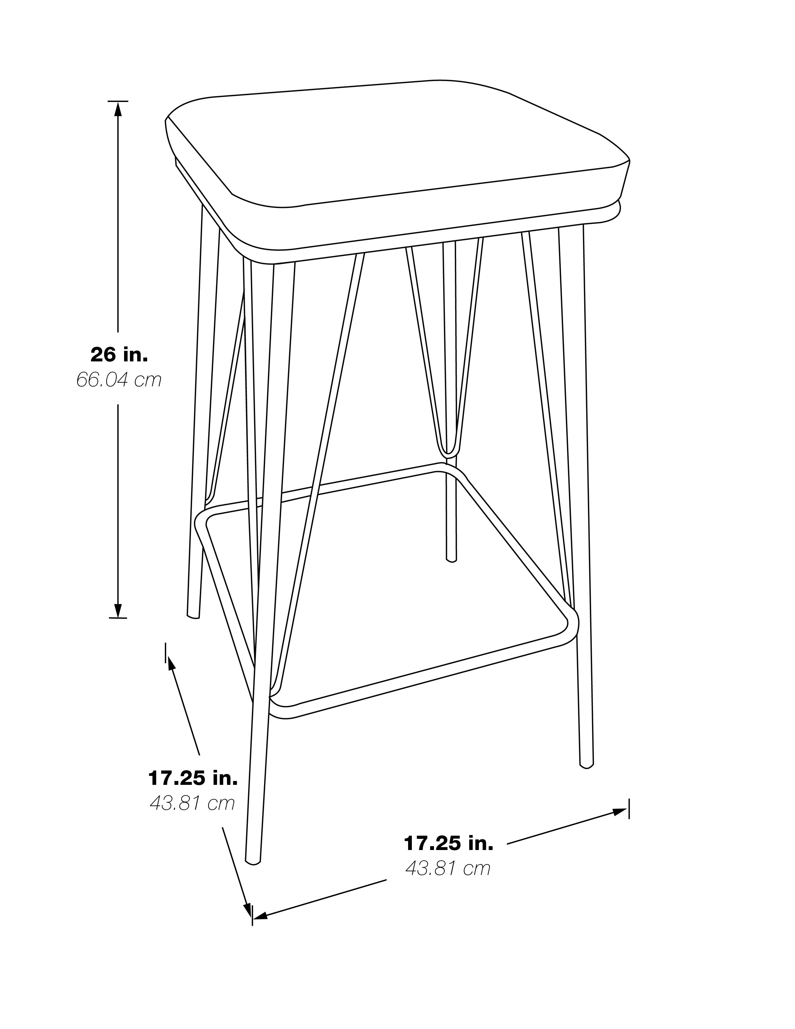 Mayson 26" Counter Stool - Charcoal