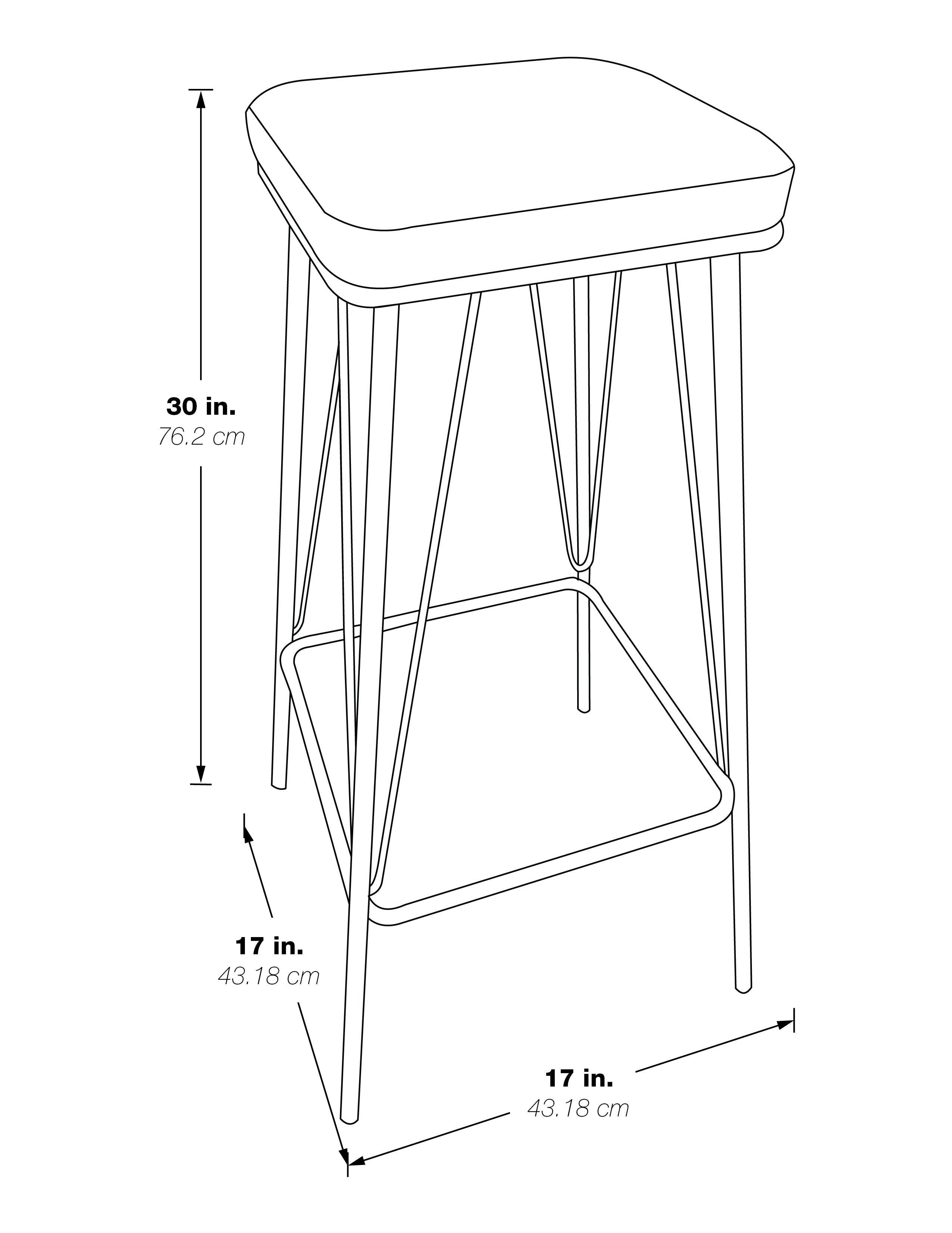 Mayson 30" Barstool - Charcoal