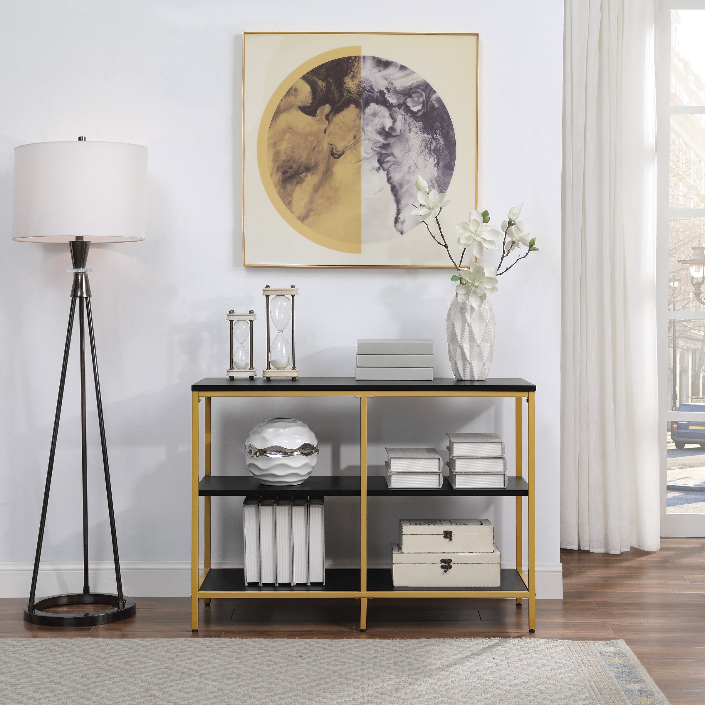 Modern Life Bookcase in Black - Black