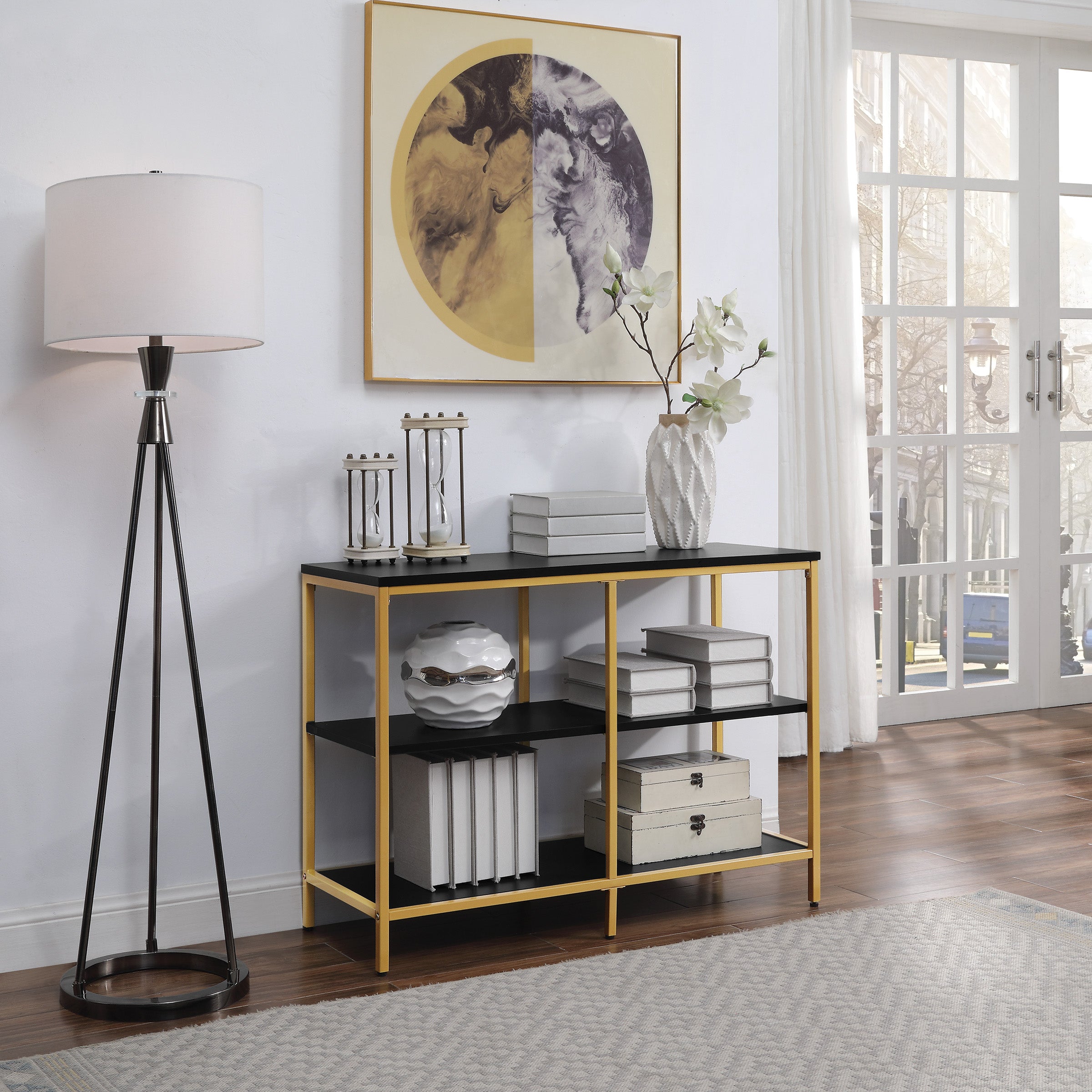 Modern Life Bookcase in Black - Black
