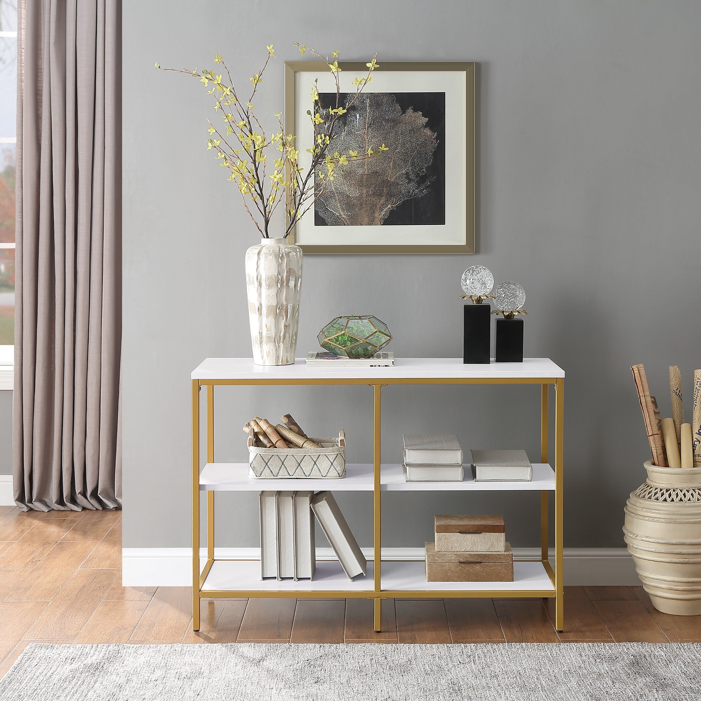 Modern Life Bookcase in White - White