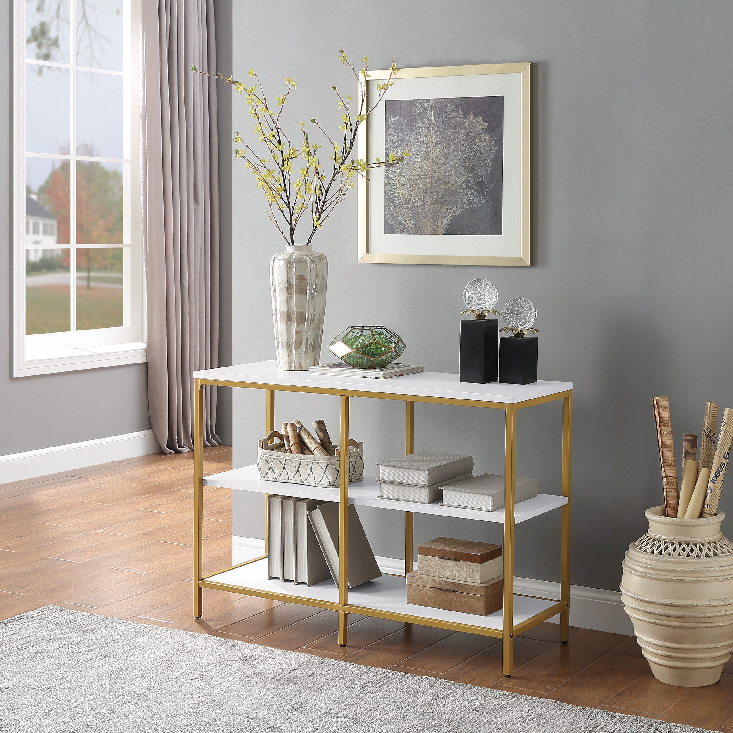 Modern Life Bookcase in White - White