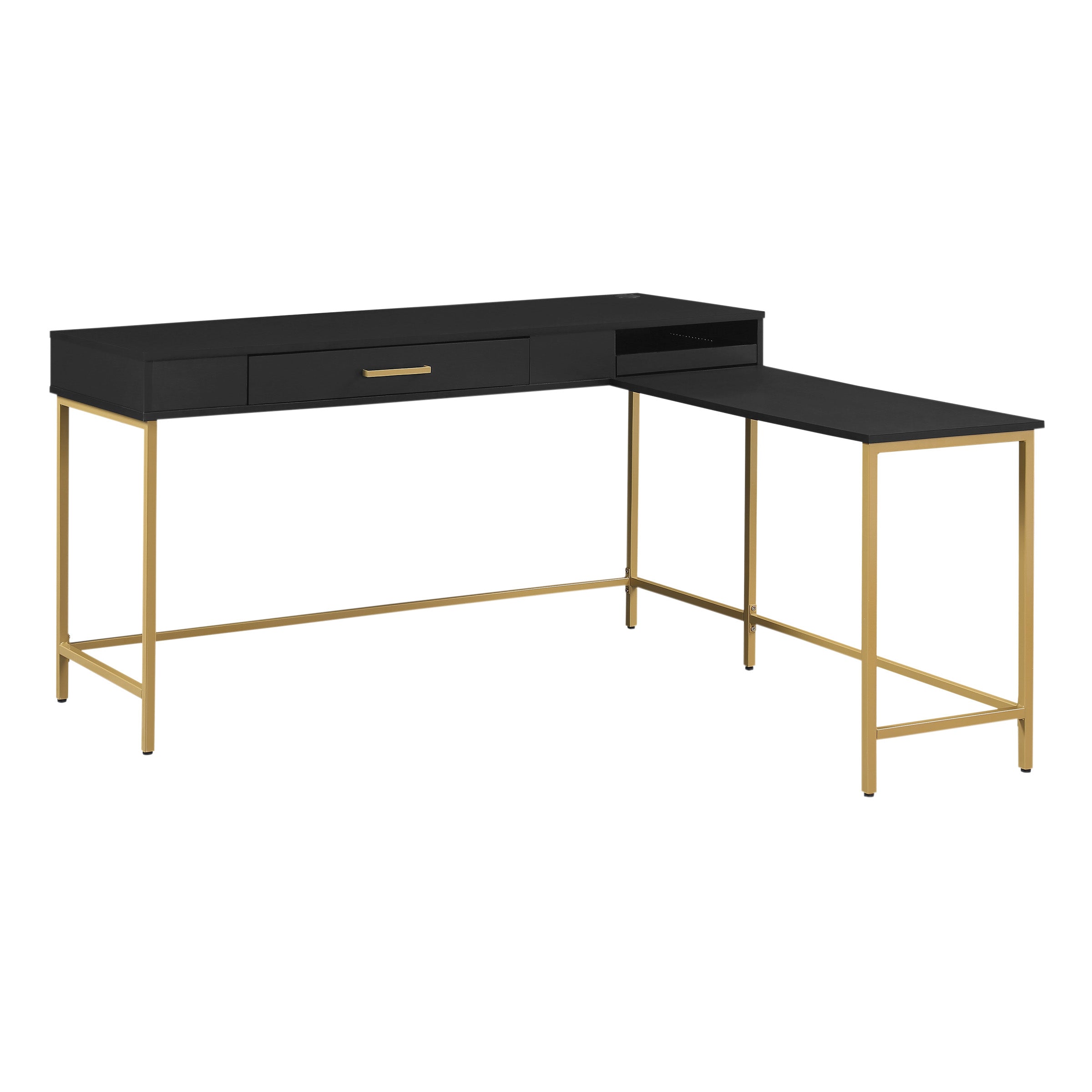 Modern Life Desk in Black - Black