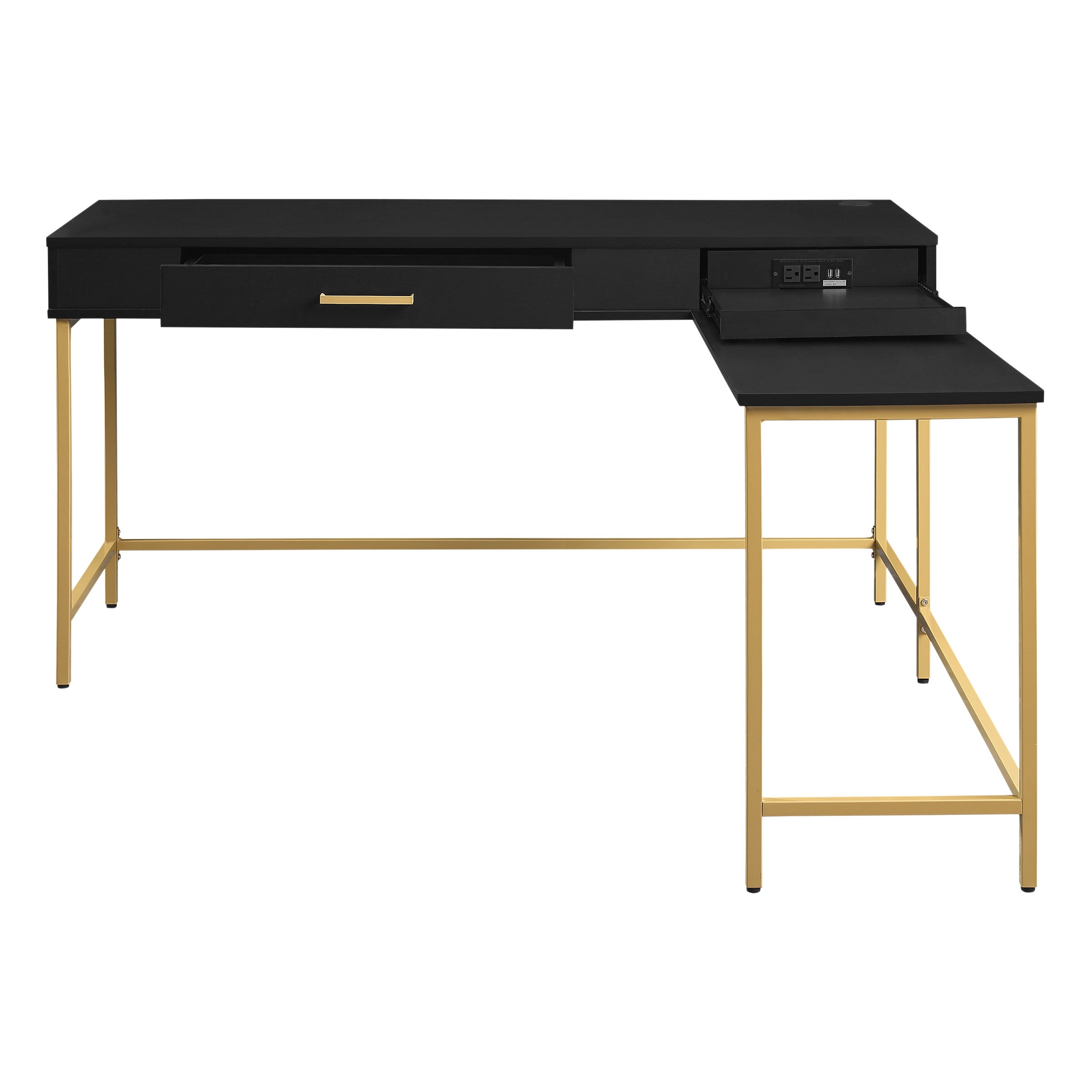Modern Life Desk in Black - Black