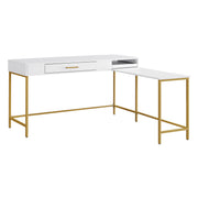 Modern Life Desk in White - White