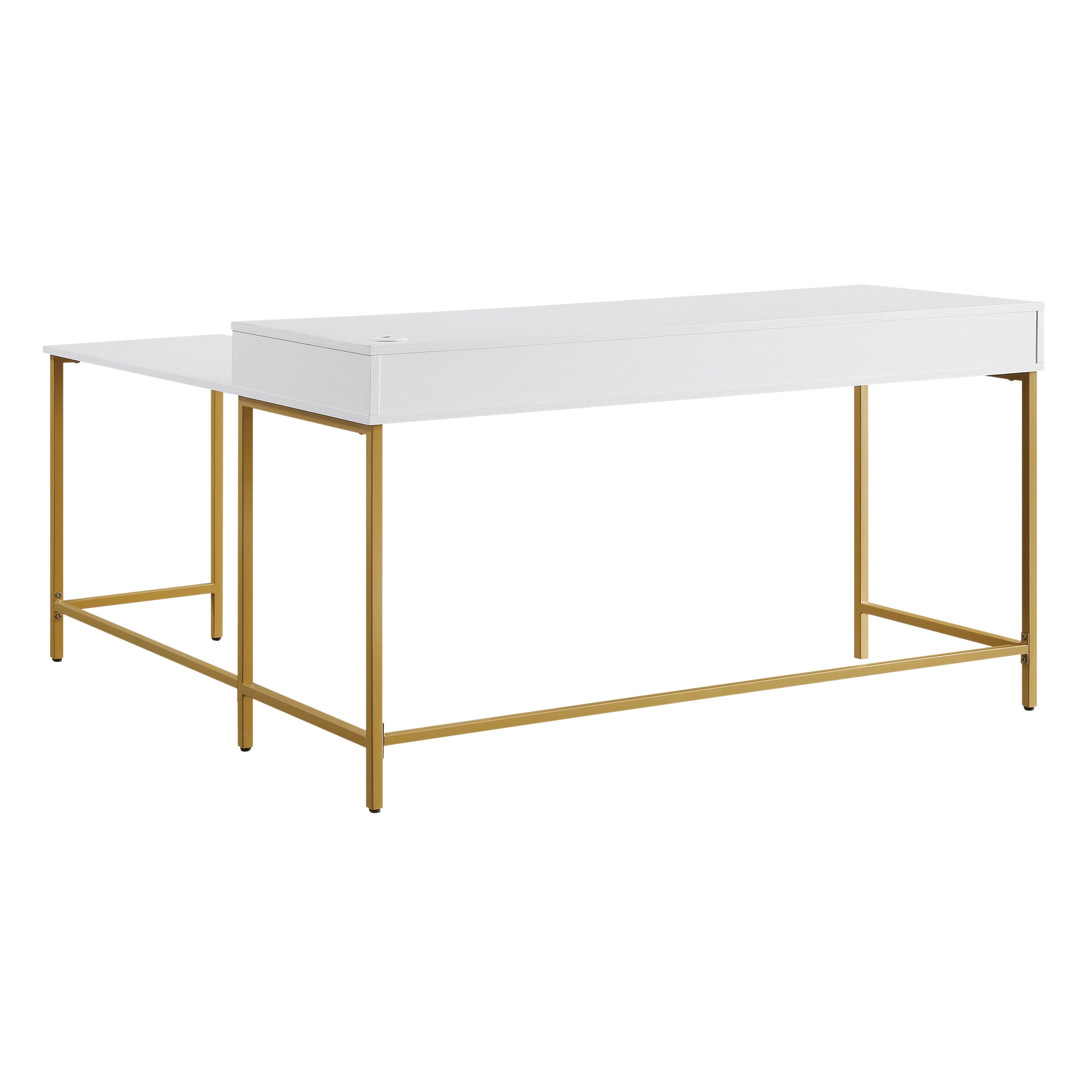 Modern Life Desk in White - White
