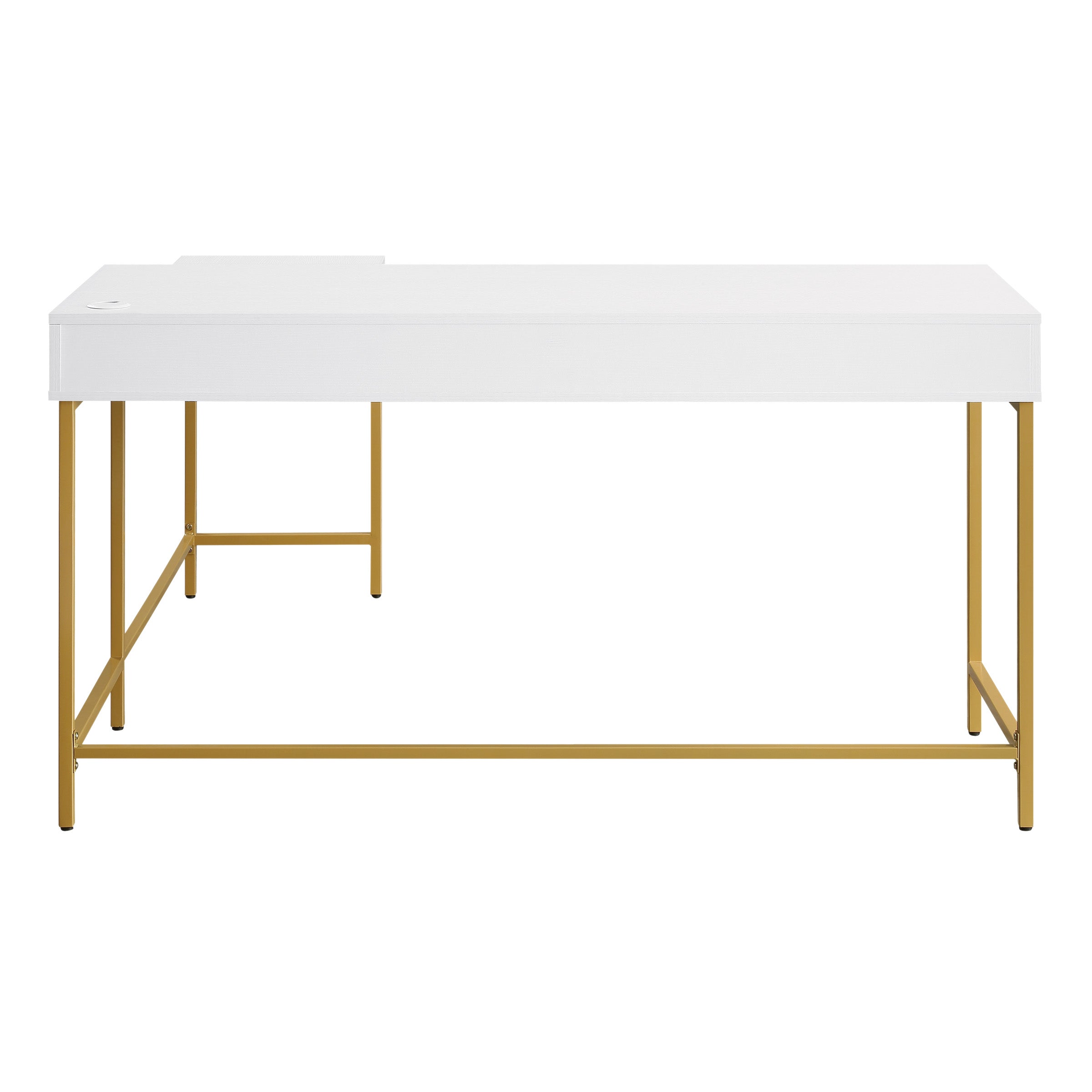 Modern Life Desk in White - White