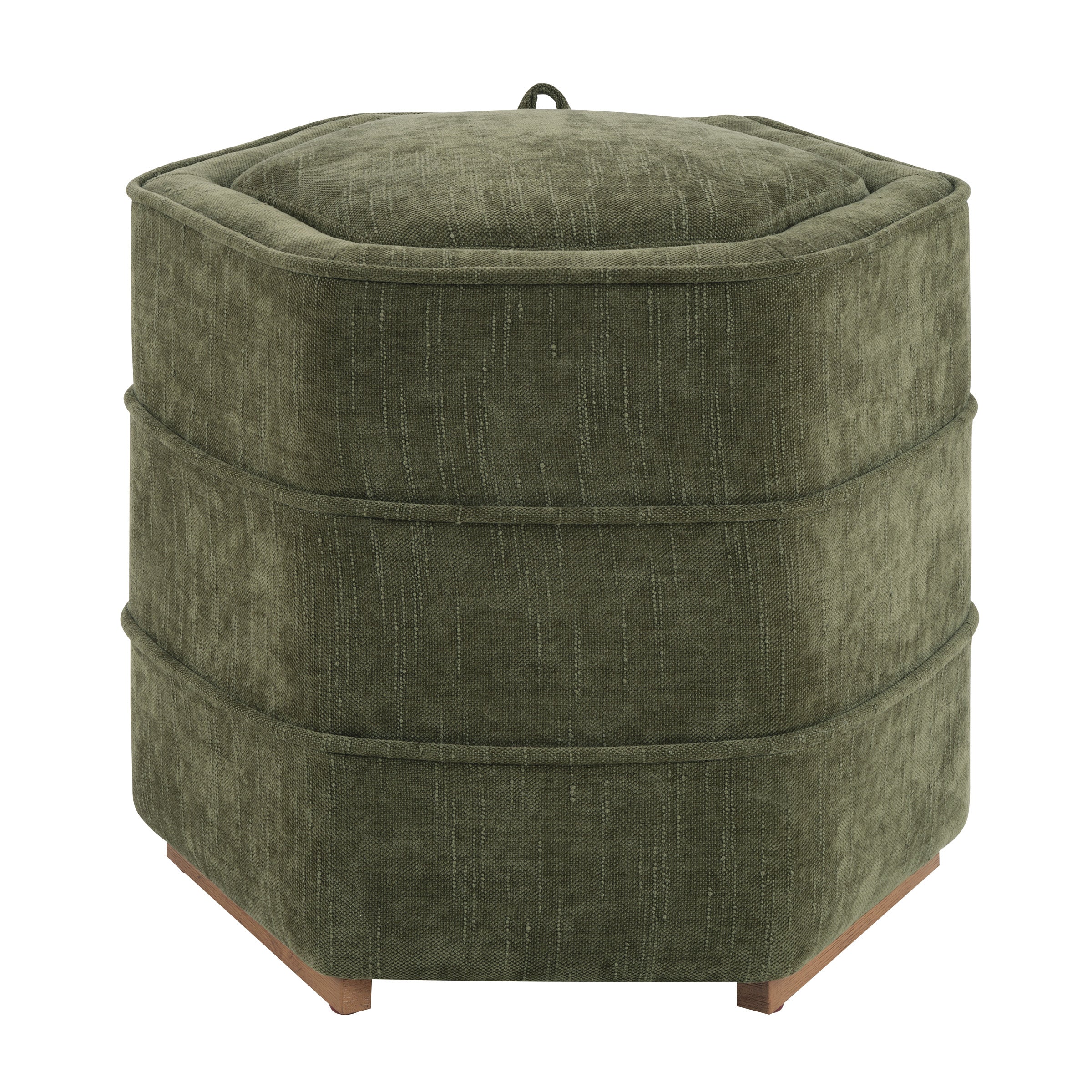 Maddox 6-sided Storage Ottoman - Bottle Green