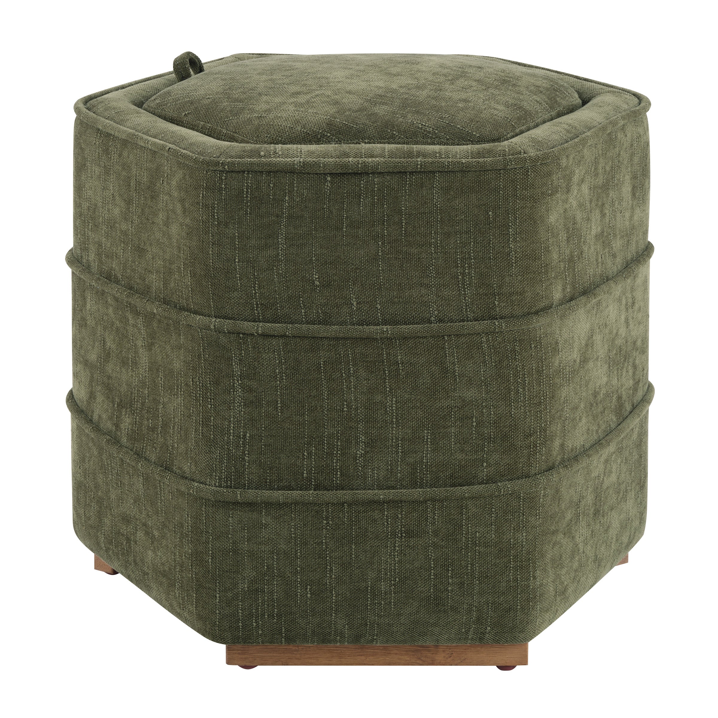 Maddox 6-sided Storage Ottoman - Bottle Green
