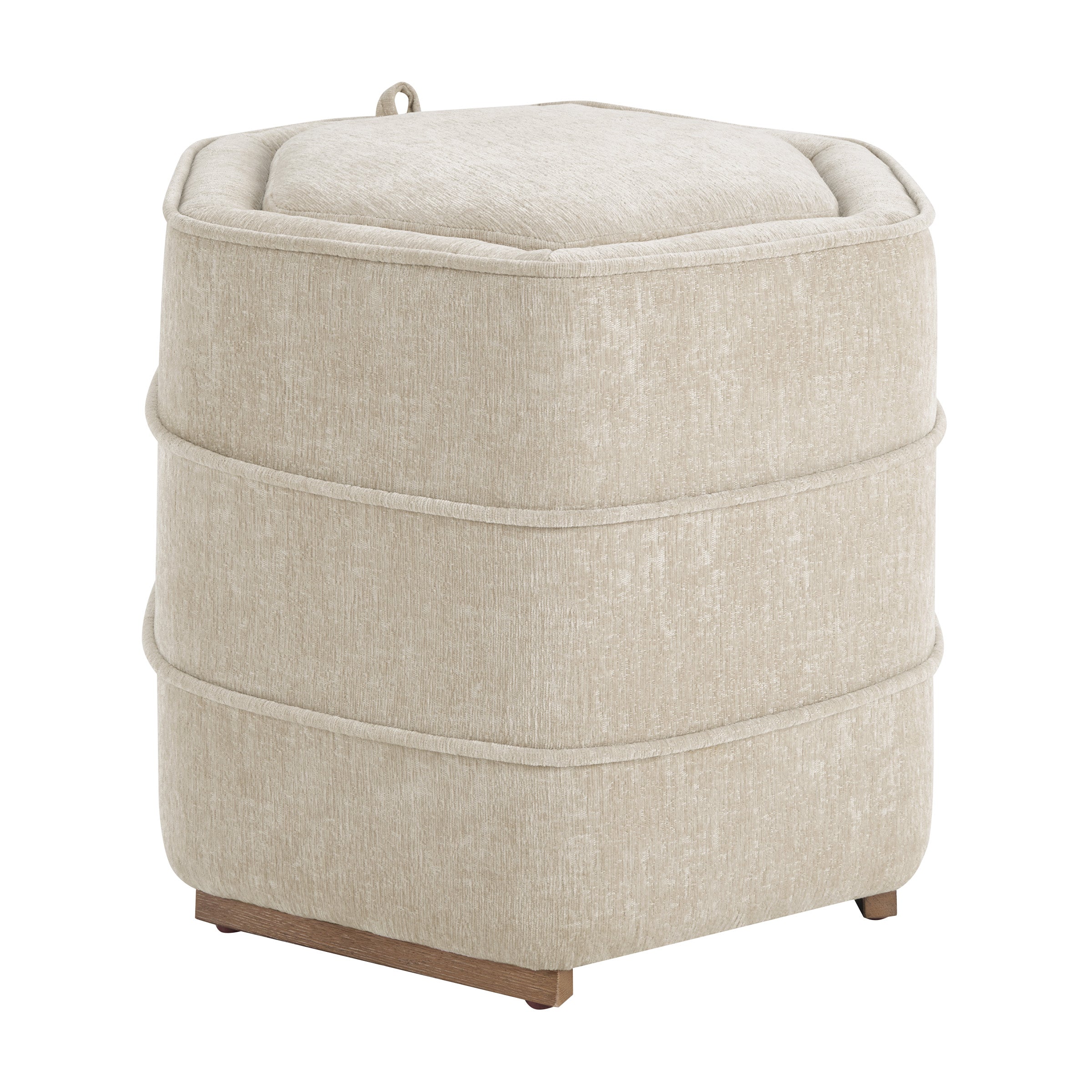 Maddox 6-sided Storage Ottoman - Linen