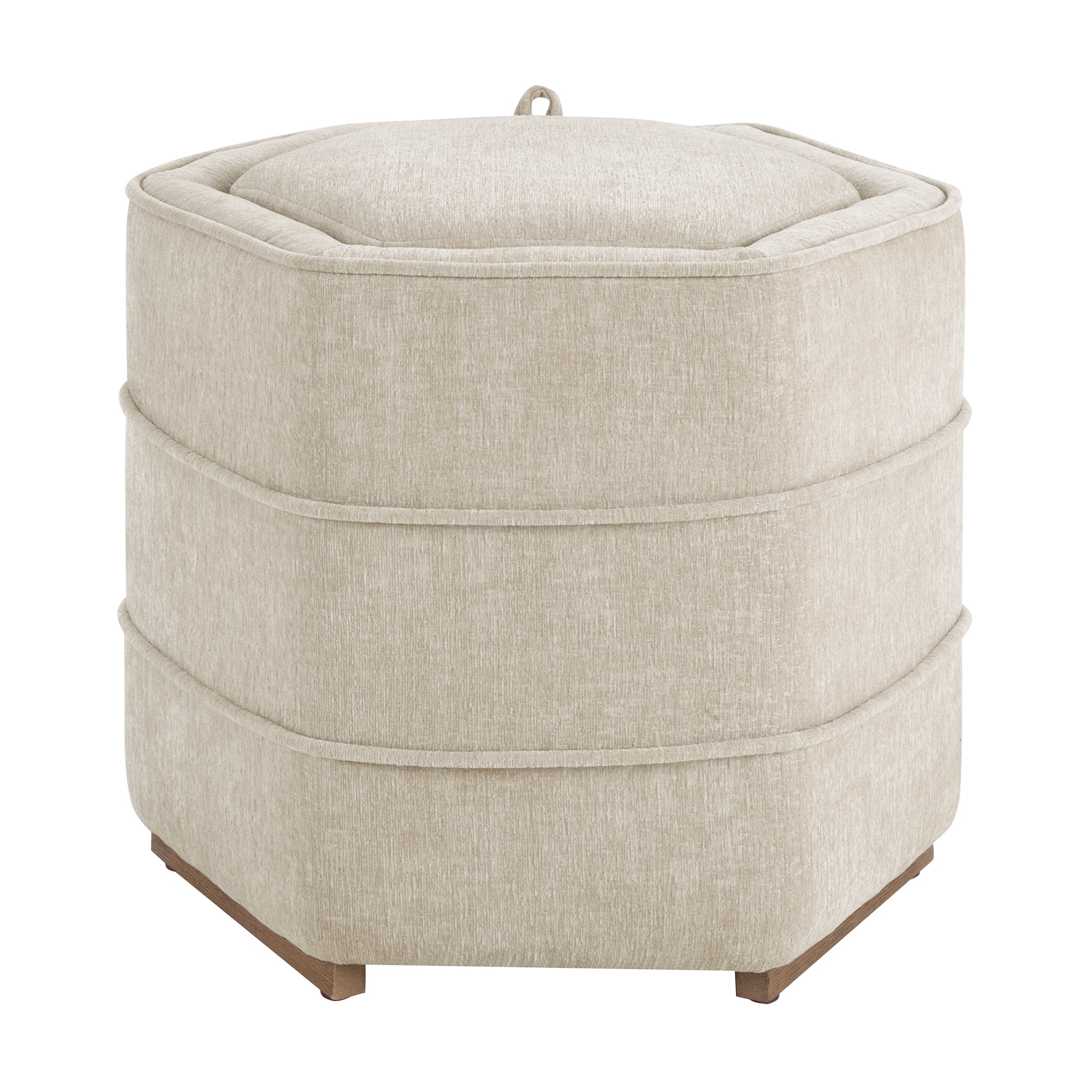 Maddox 6-sided Storage Ottoman - Linen