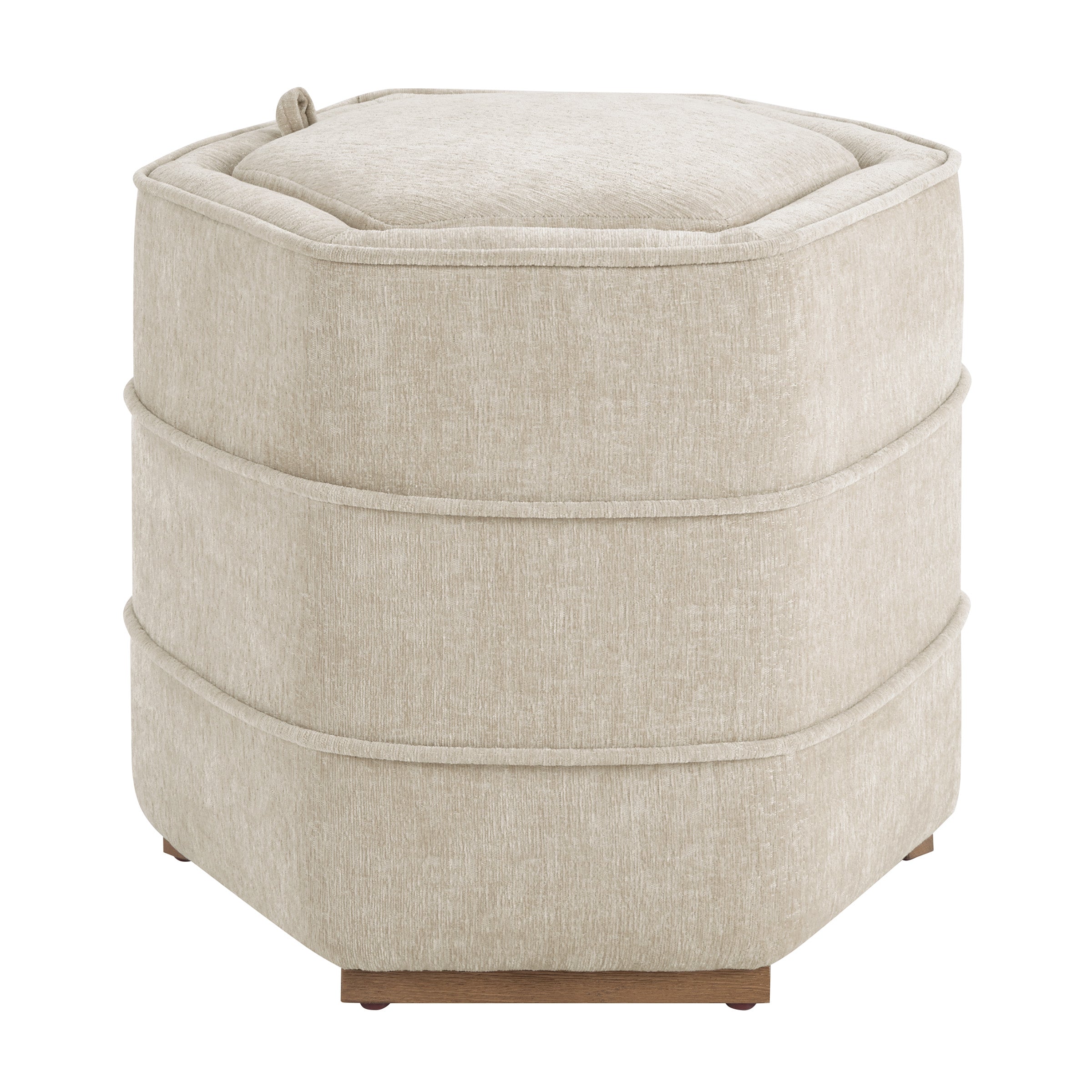 Maddox 6-sided Storage Ottoman - Linen