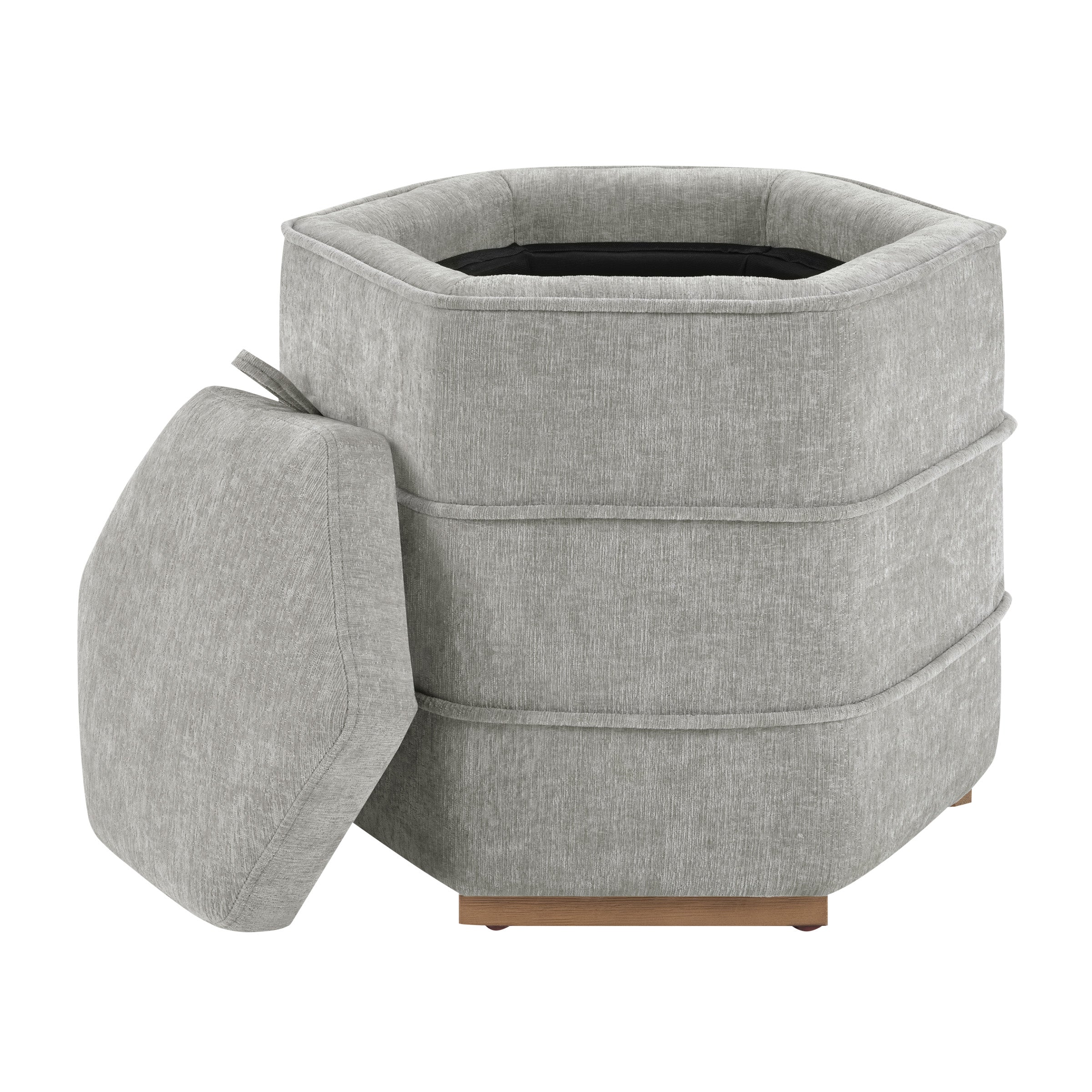 Maddox 6-sided Storage Ottoman - Fog