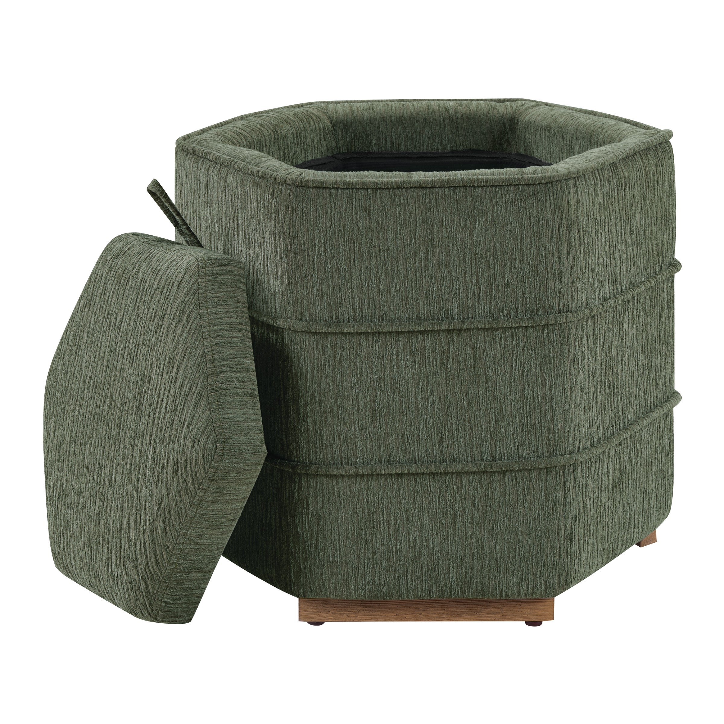 Maddox 6-sided Storage Ottoman - Pine