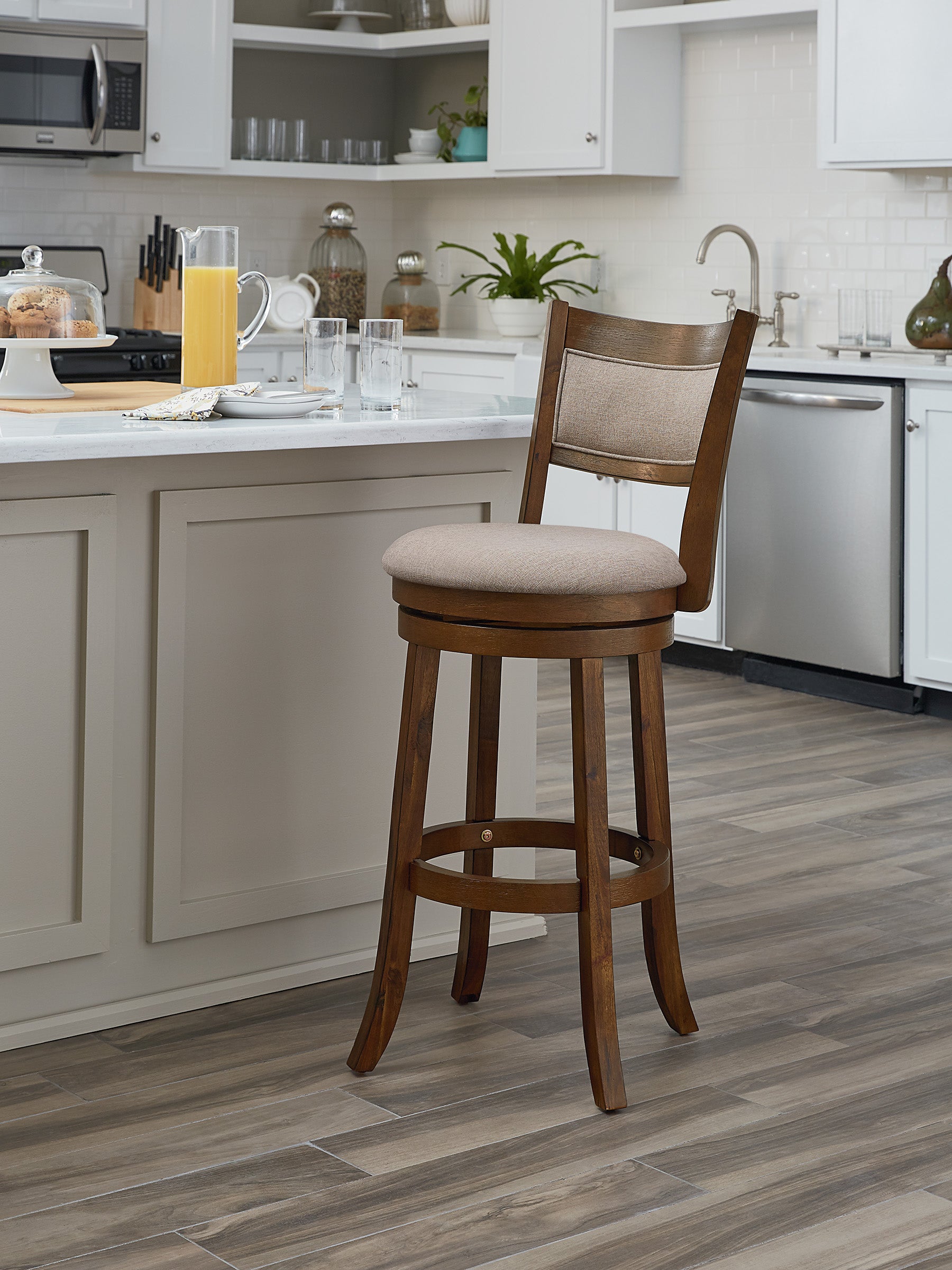 Swivel Stool 30" - Burnt Brown