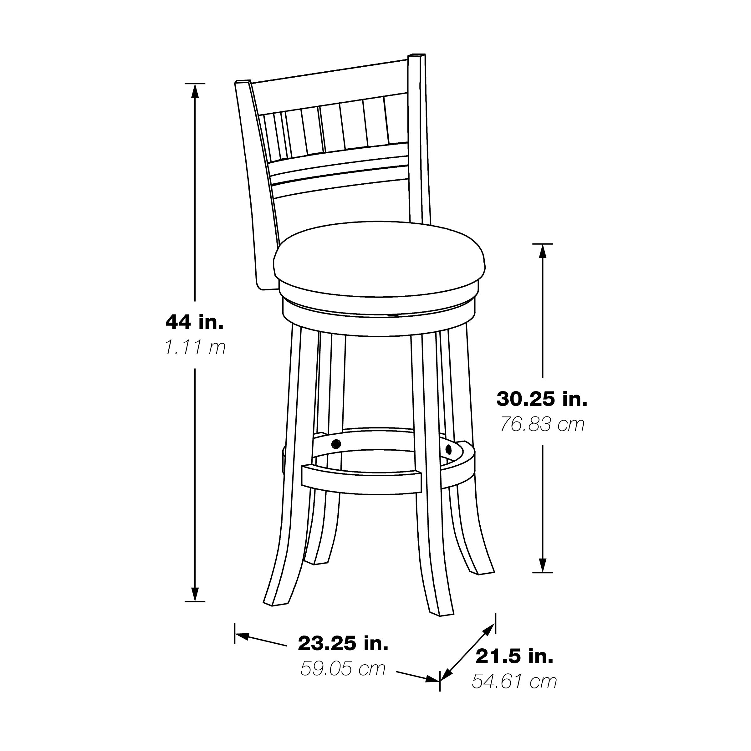 Swivel Stool 30" - Burnt Brown