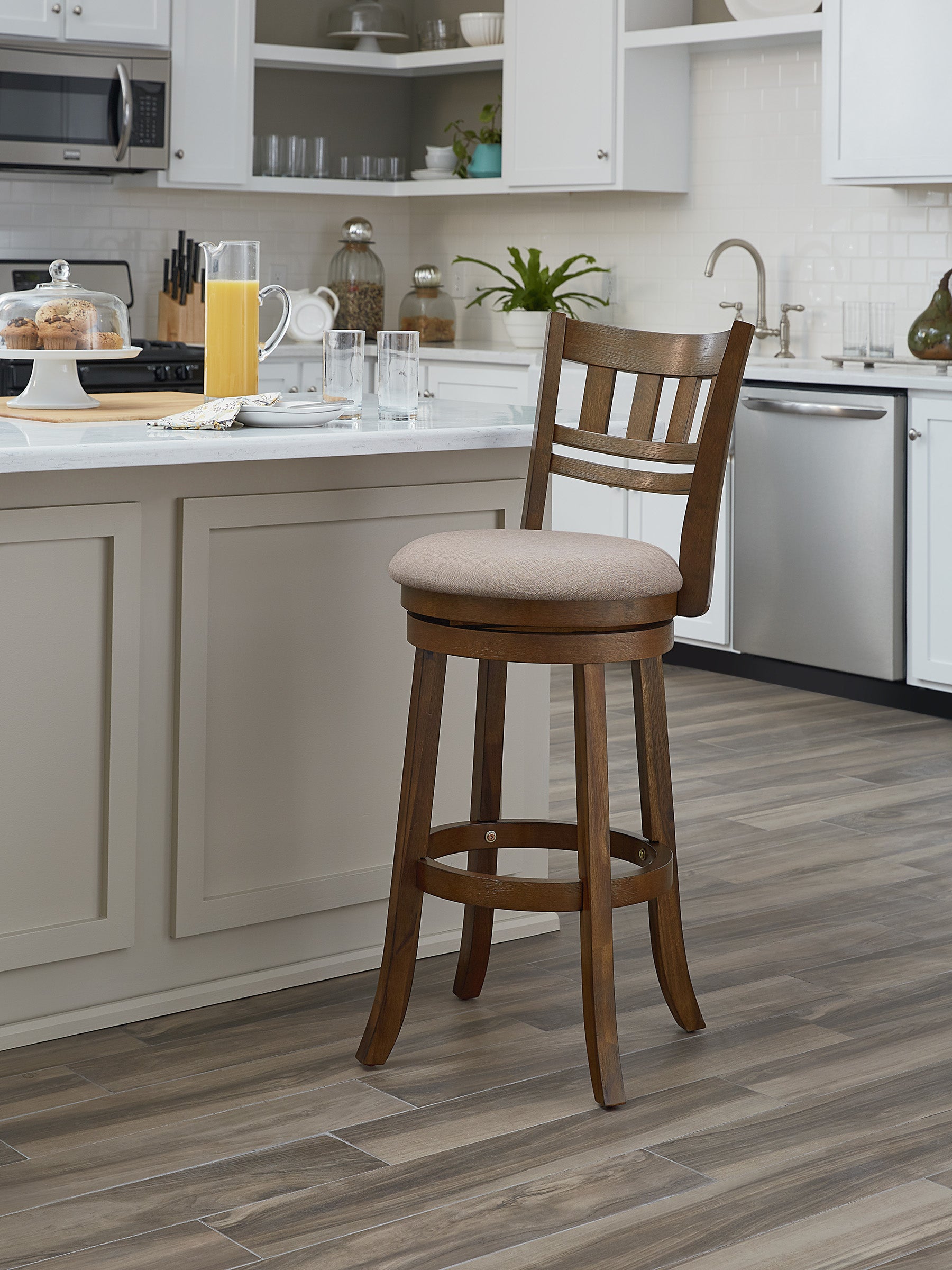 Swivel Stool 30" - Burnt Brown