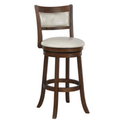 Swivel Stool 30" - Cream / Dark Walnut Finish