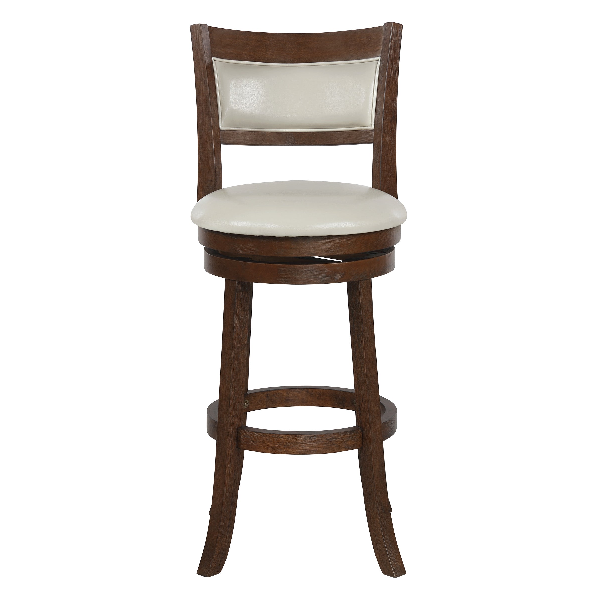 Swivel Stool 30" - Cream / Dark Walnut Finish