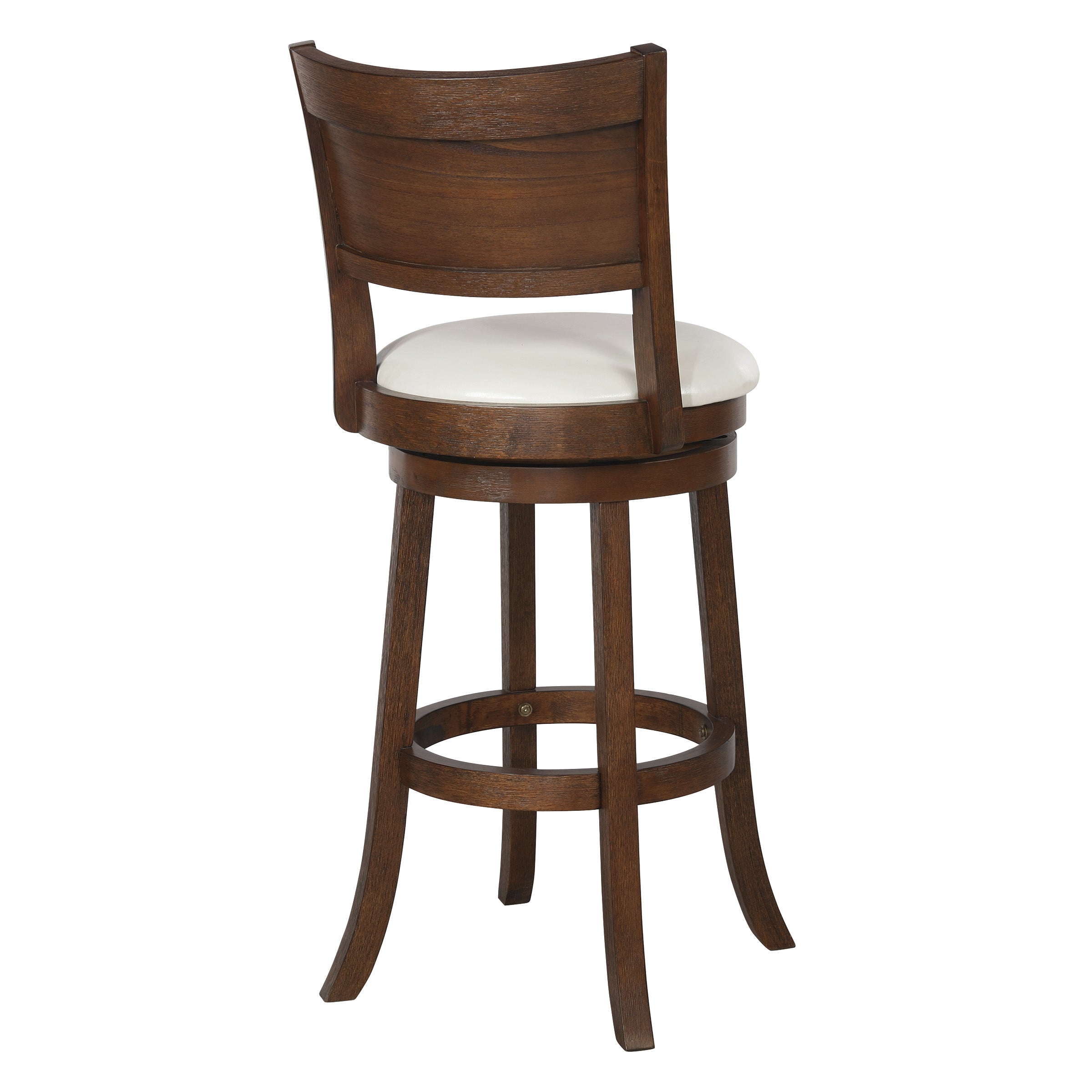 Swivel Stool 30" - Cream / Dark Walnut Finish