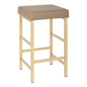 26" Gold Backless Stool - Camel