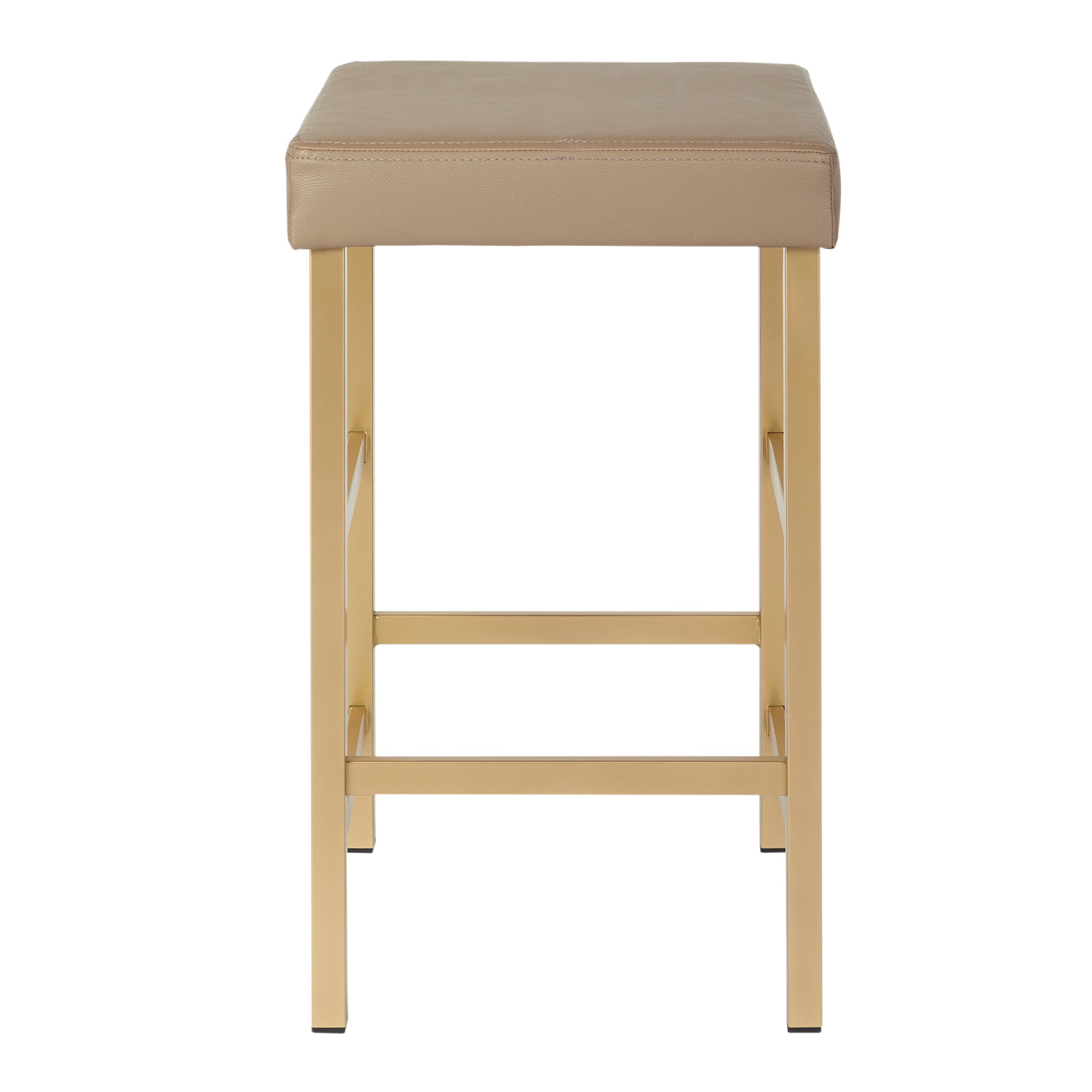 26" Gold Backless Stool - Camel