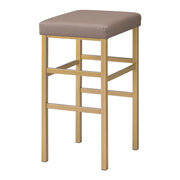 30" Gold Backless Stool - Camel
