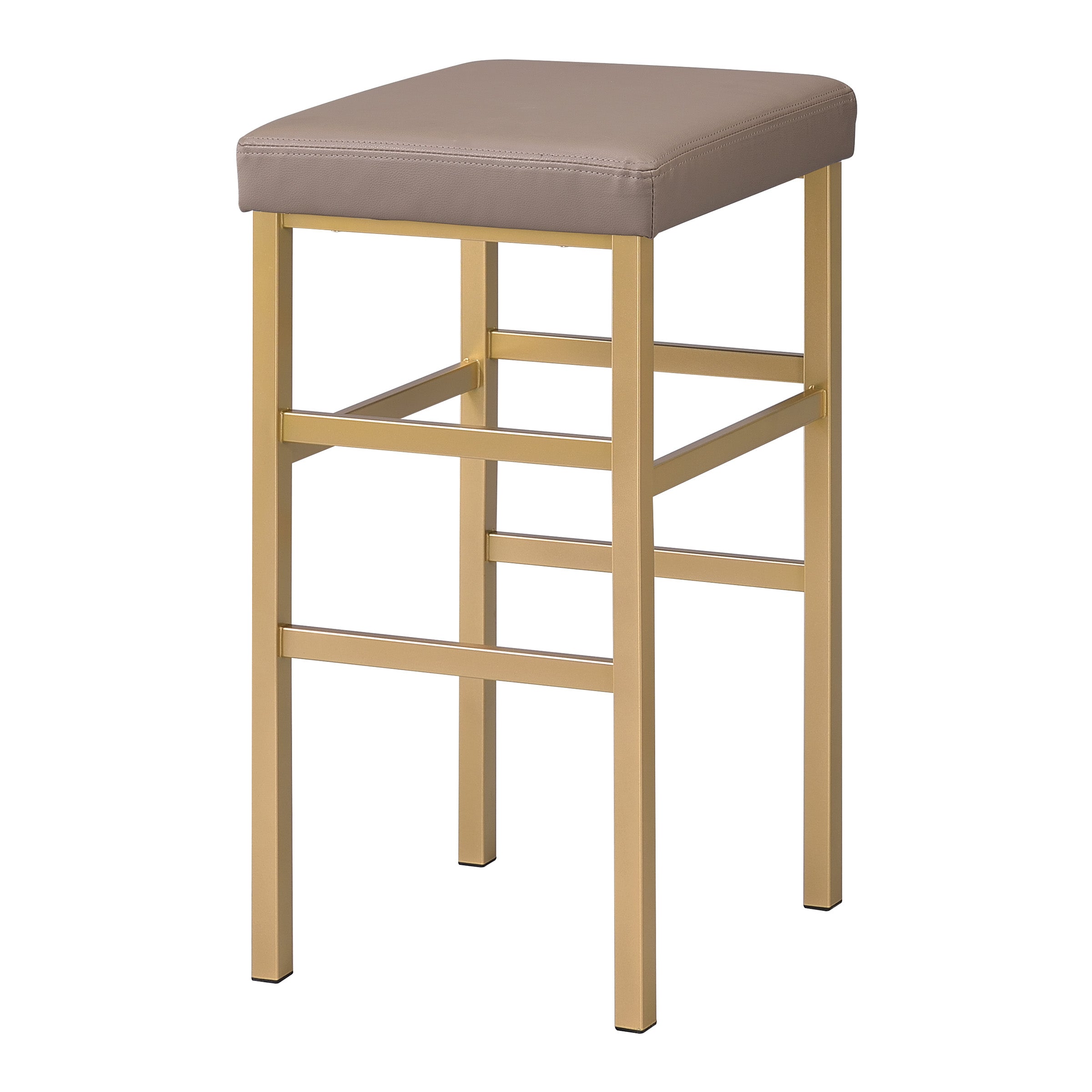 30" Gold Backless Stool - Camel