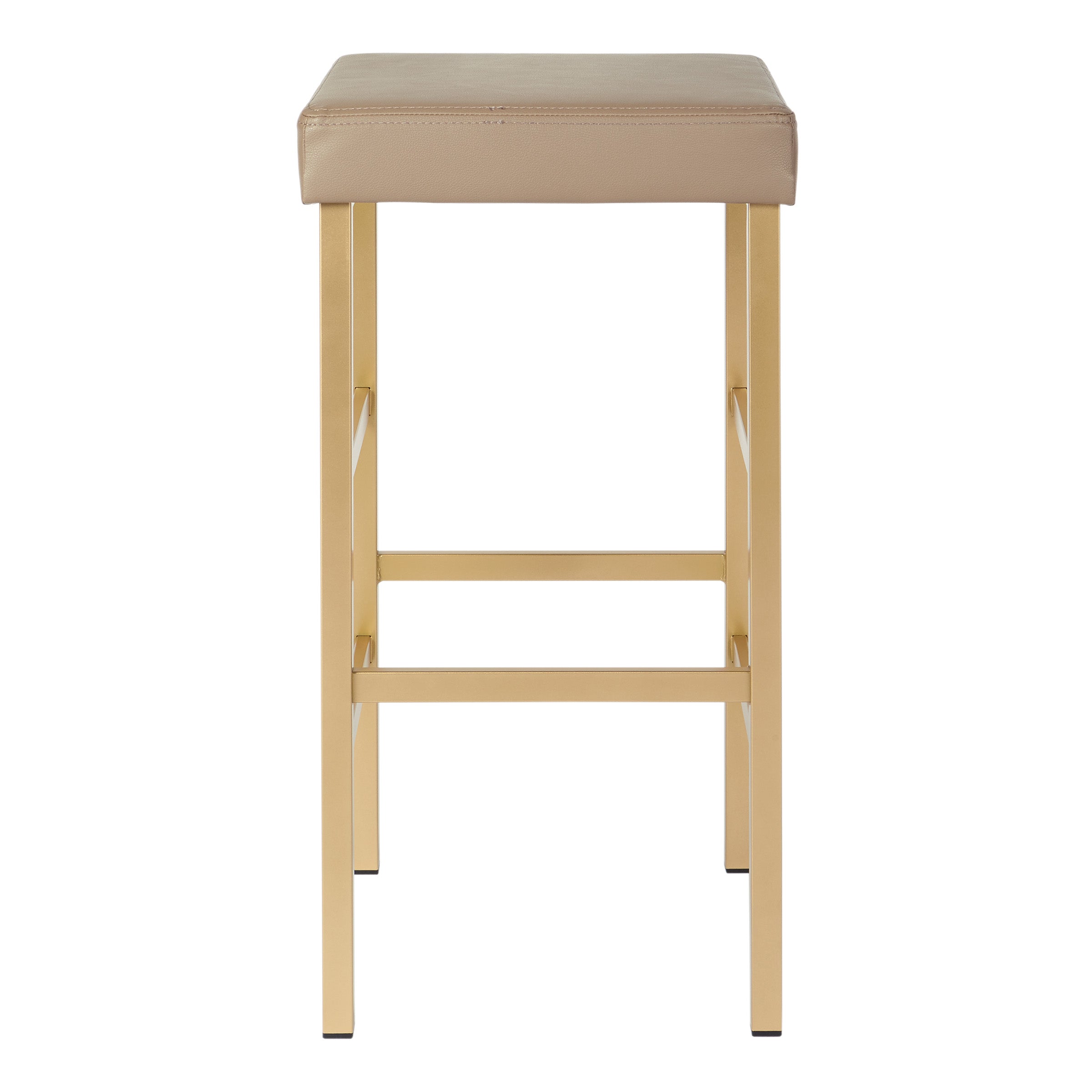 30" Gold Backless Stool - Camel