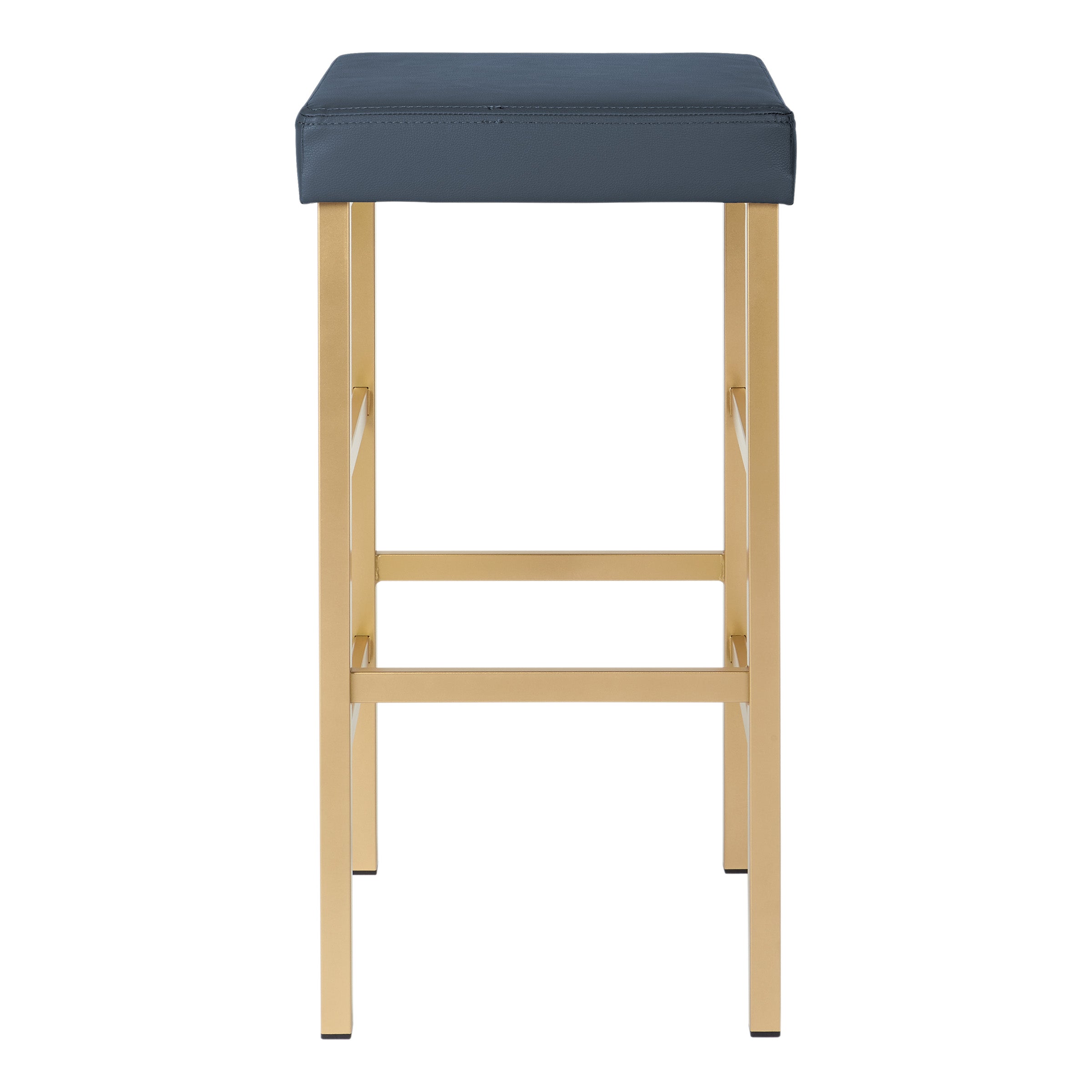 30" Gold Backless Stool - Blue