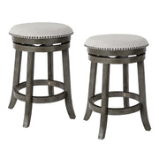 Round Backless Swivel Stool 2-Pack - Grey
