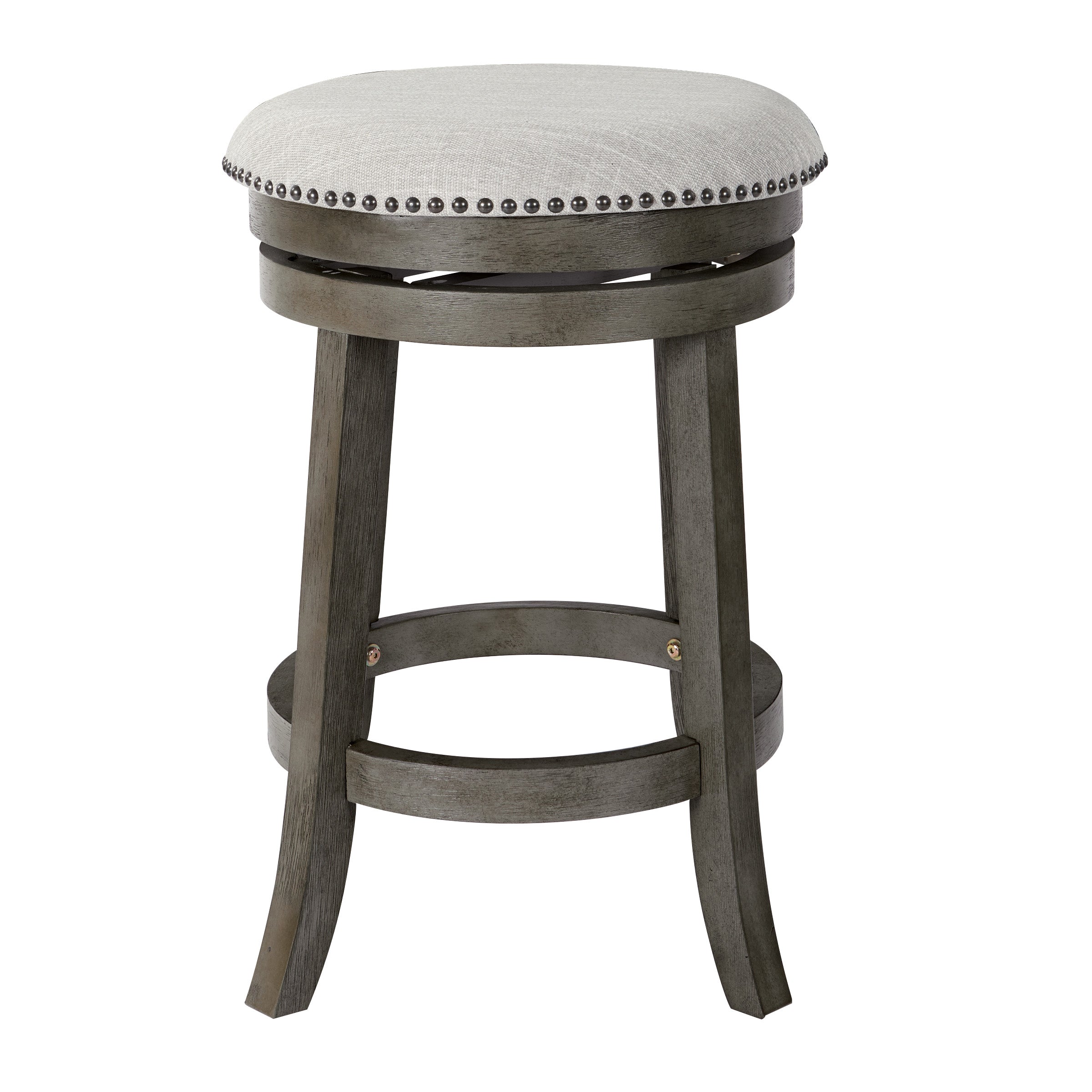 Round Backless Swivel Stool 2-Pack - Grey