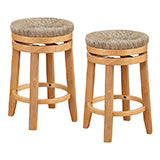 26" Swivel Stool 2 Pk - Natural