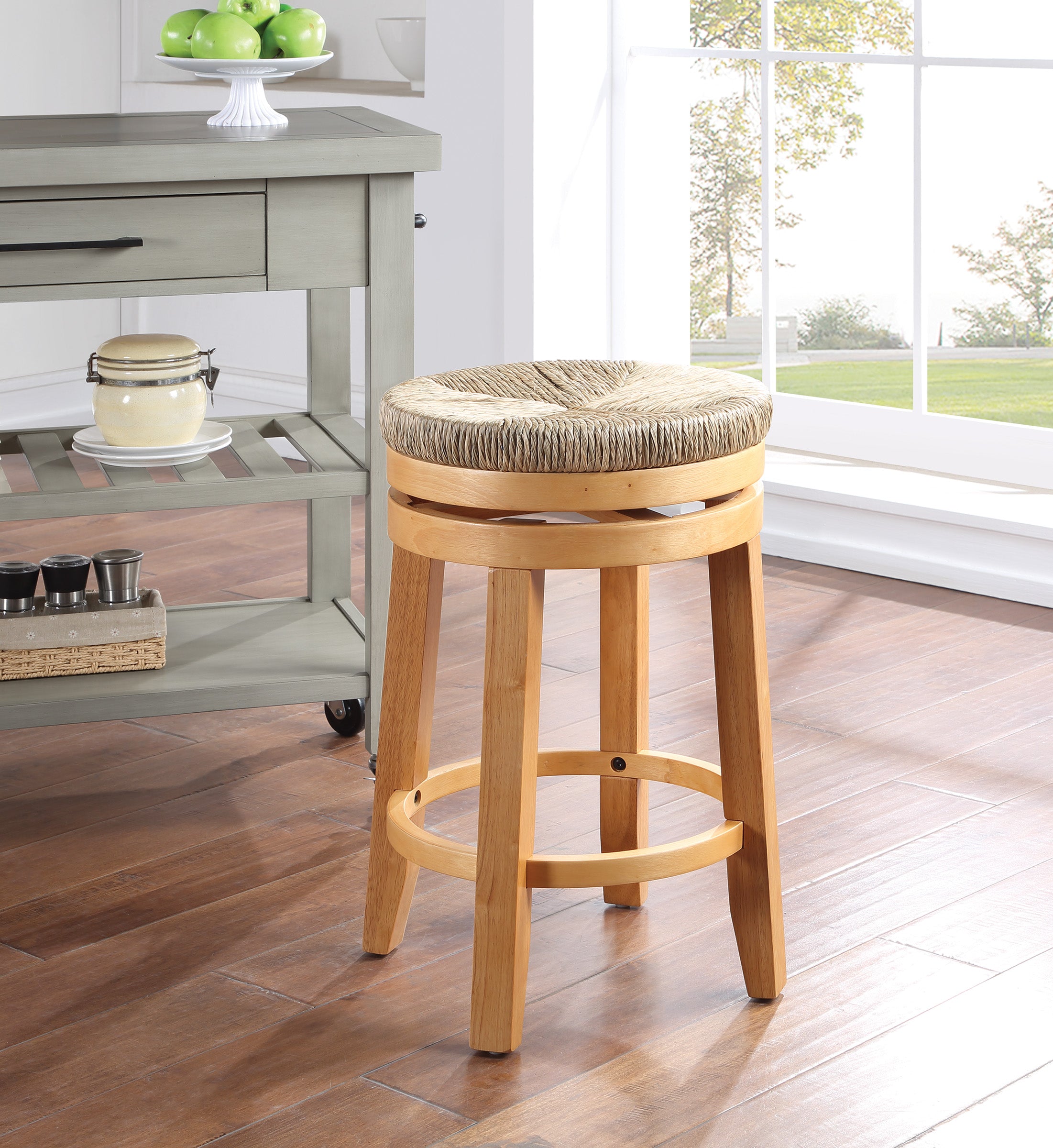 26" Swivel Stool 2 Pk - Natural